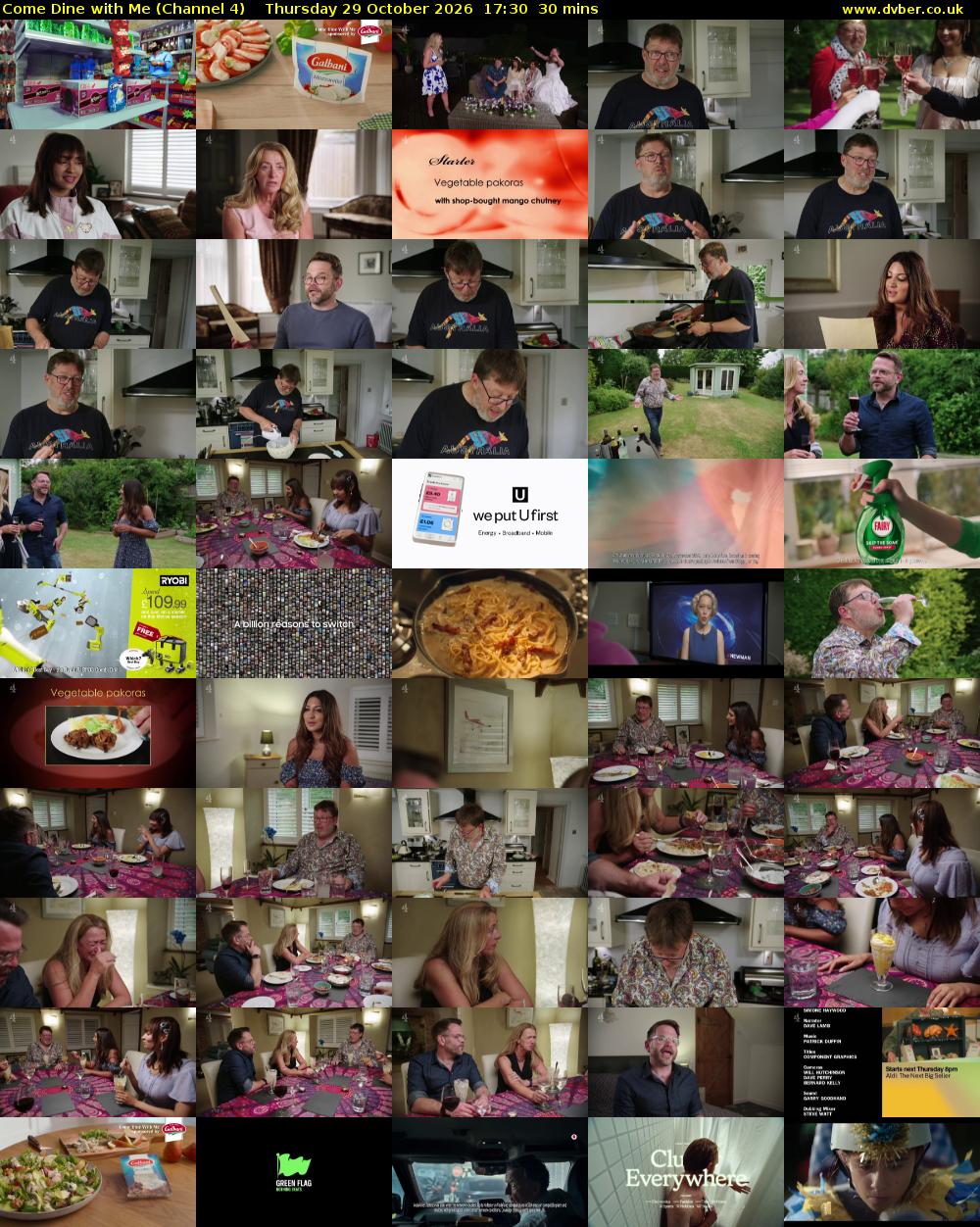 Come Dine with Me (Channel 4) Thursday 29 October 2026 17:30 - 18:00