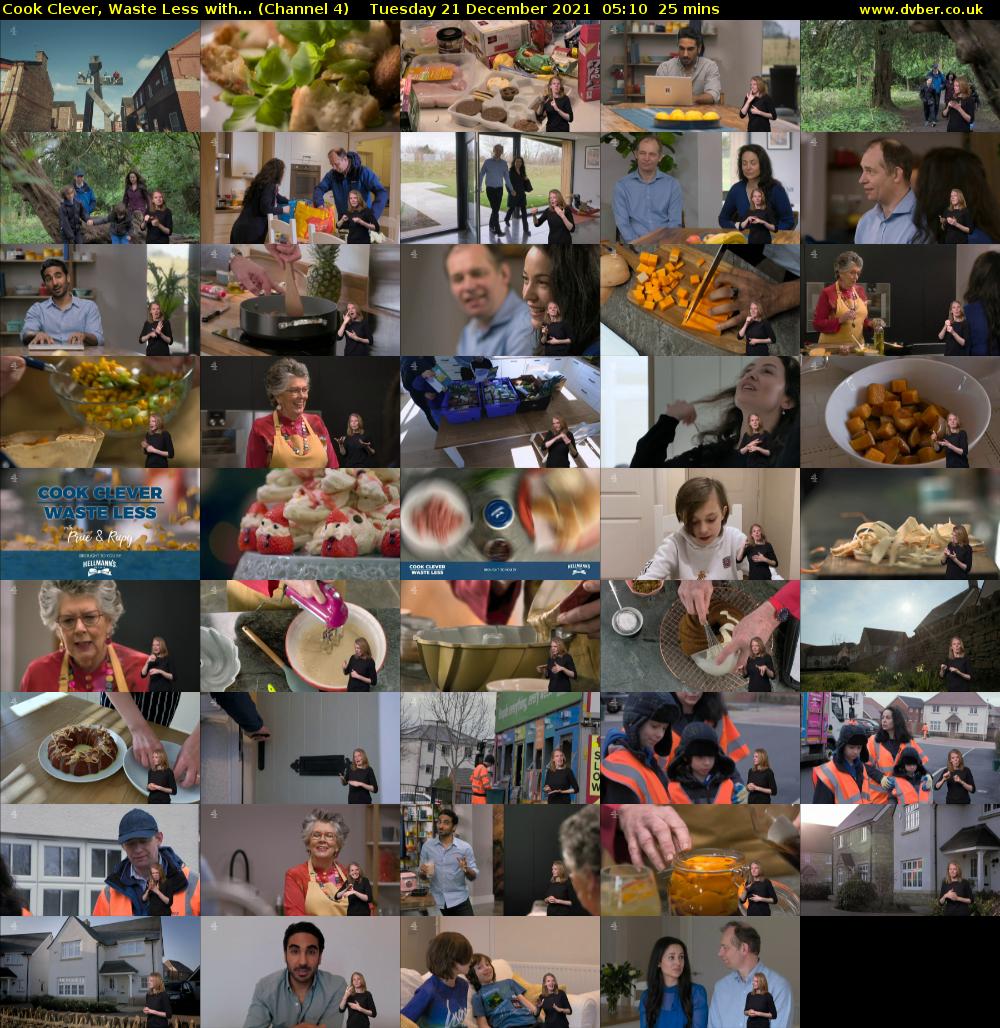 Cook Clever, Waste Less with... (Channel 4) Tuesday 21 December 2021 05:10 - 05:35