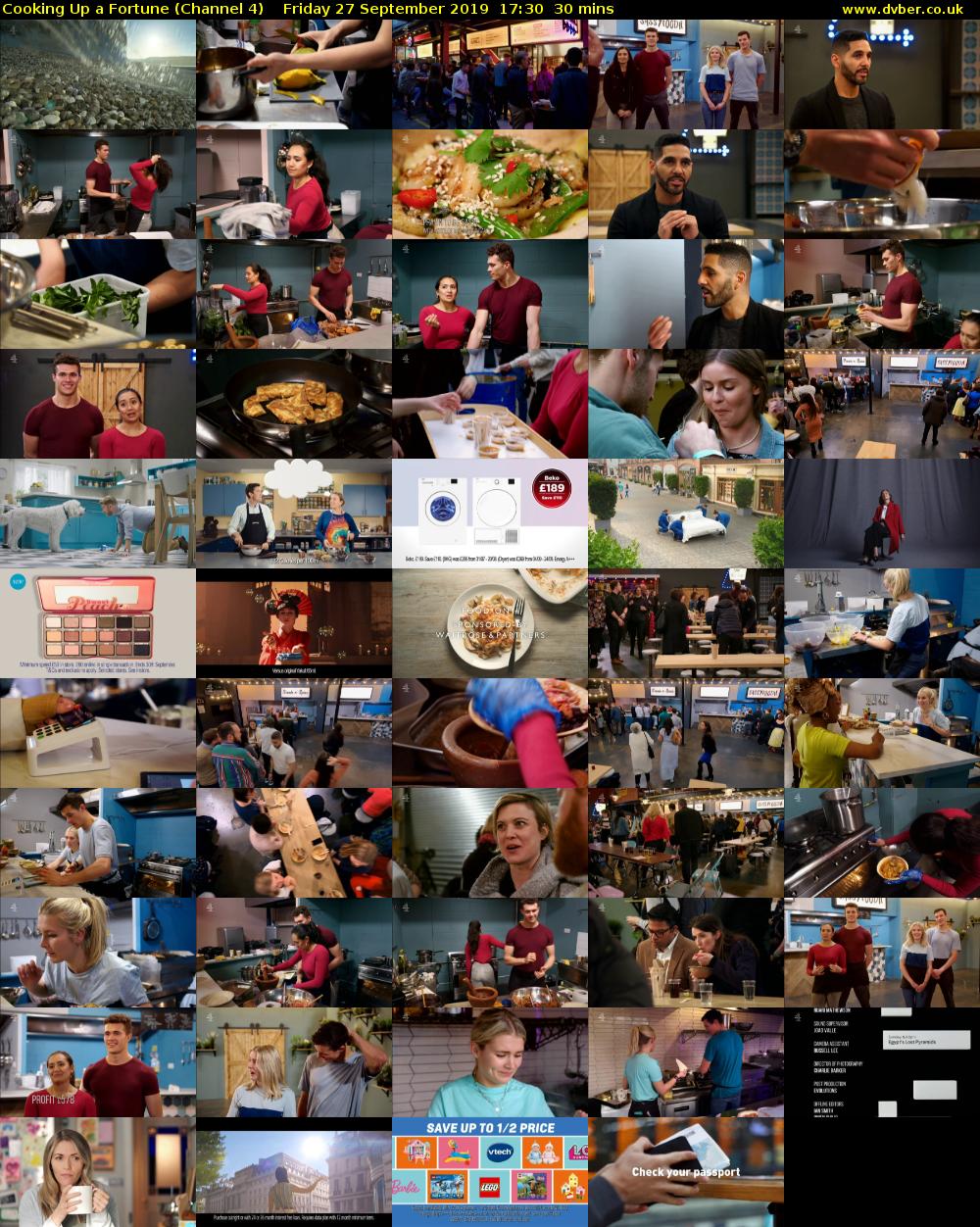 Cooking Up a Fortune (Channel 4) Friday 27 September 2019 17:30 - 18:00