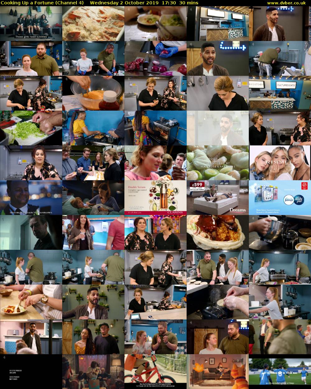Cooking Up a Fortune (Channel 4) Wednesday 2 October 2019 17:30 - 18:00