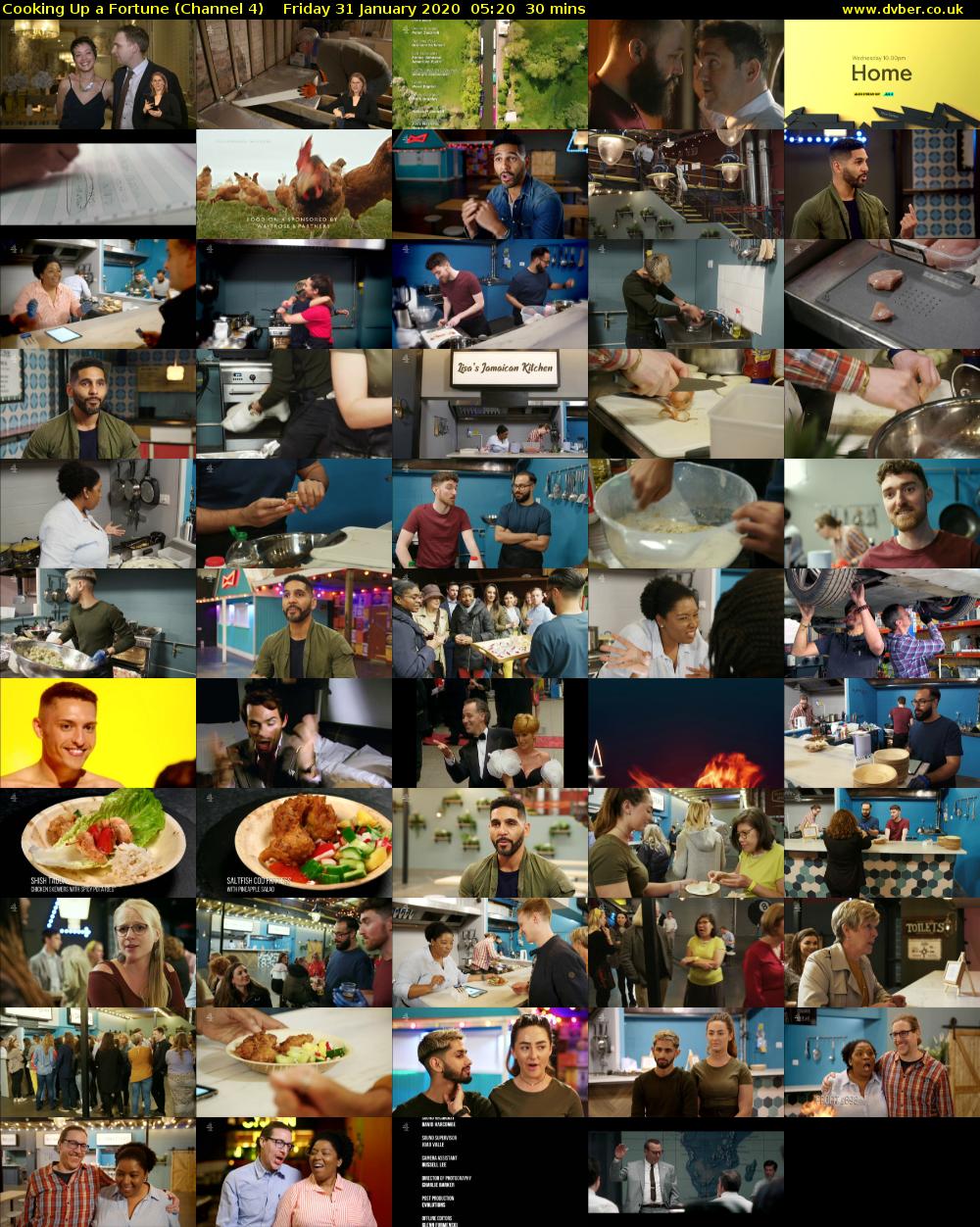 Cooking Up a Fortune (Channel 4) Friday 31 January 2020 05:20 - 05:50