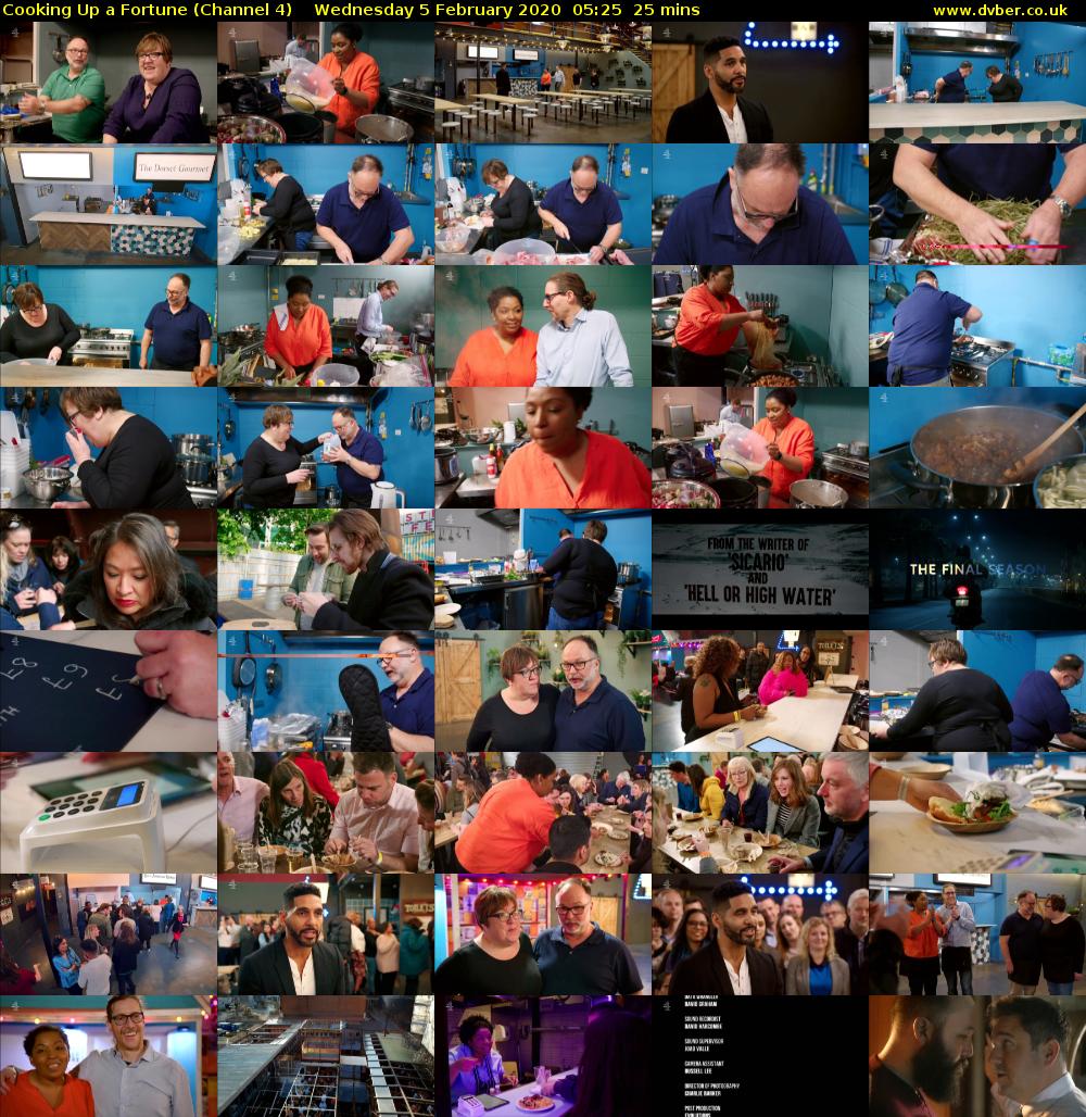 Cooking Up a Fortune (Channel 4) Wednesday 5 February 2020 05:25 - 05:50
