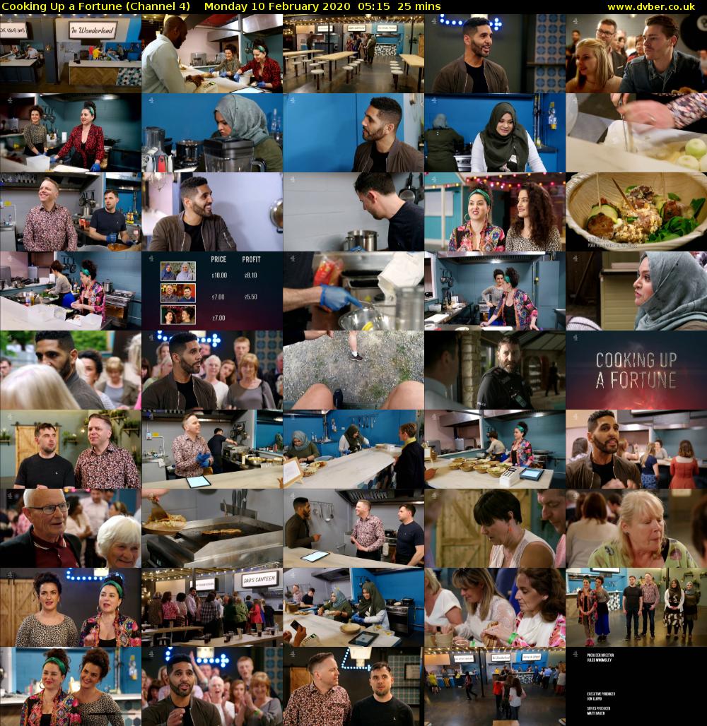 Cooking Up a Fortune (Channel 4) Monday 10 February 2020 05:15 - 05:40