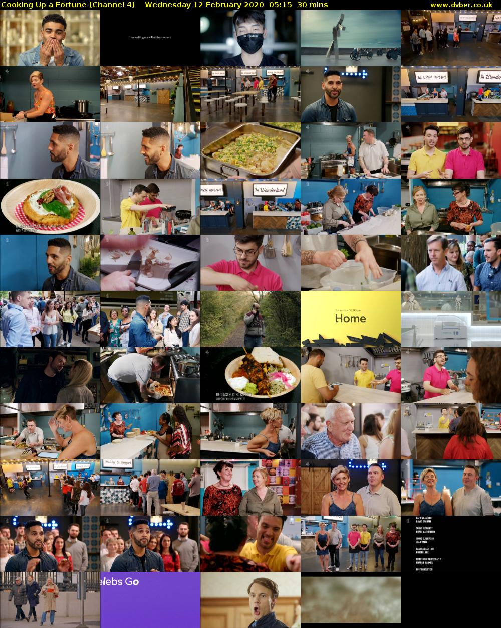 Cooking Up a Fortune (Channel 4) Wednesday 12 February 2020 05:15 - 05:45