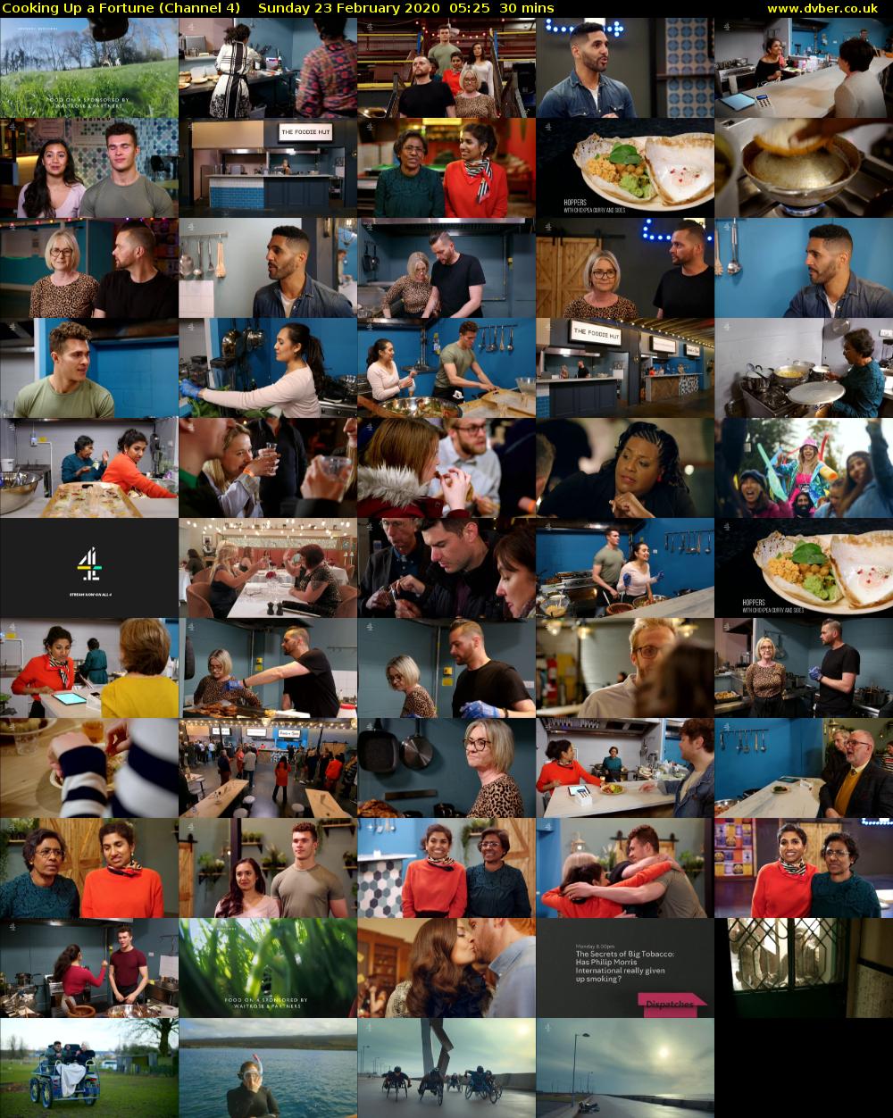 Cooking Up a Fortune (Channel 4) Sunday 23 February 2020 05:25 - 05:55