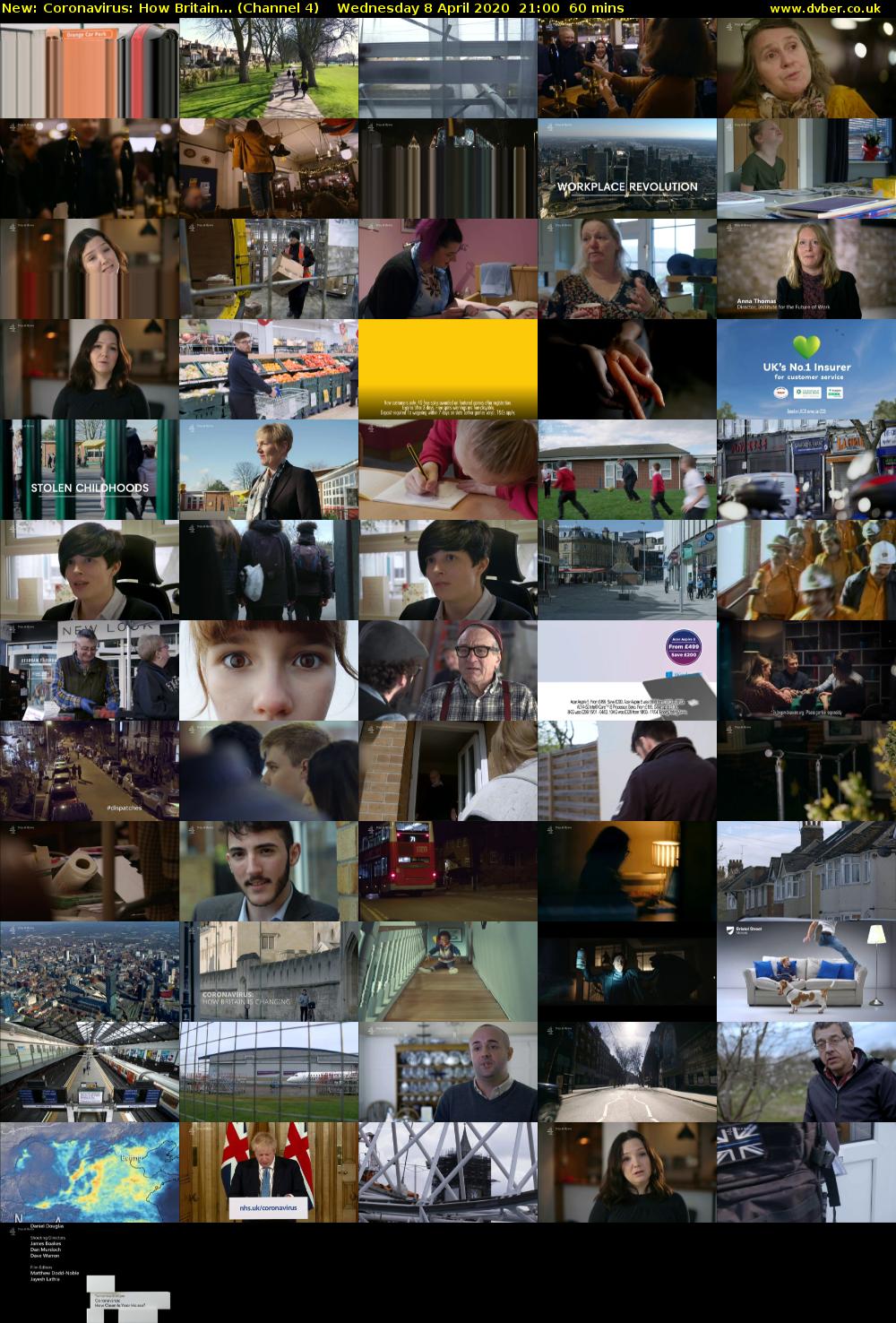 Coronavirus: How Britain... (Channel 4) Wednesday 8 April 2020 21:00 - 22:00