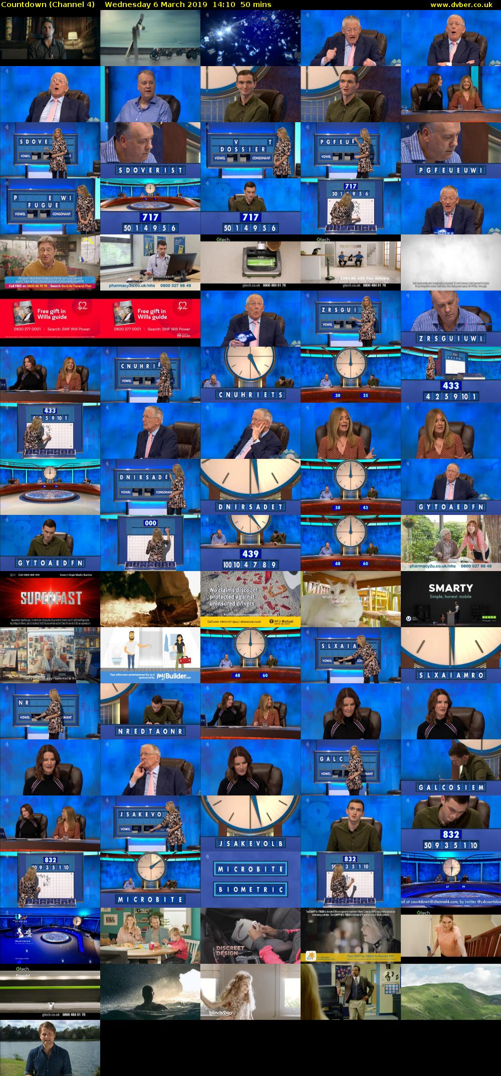 Countdown (Channel 4) Wednesday 6 March 2019 14:10 - 15:00