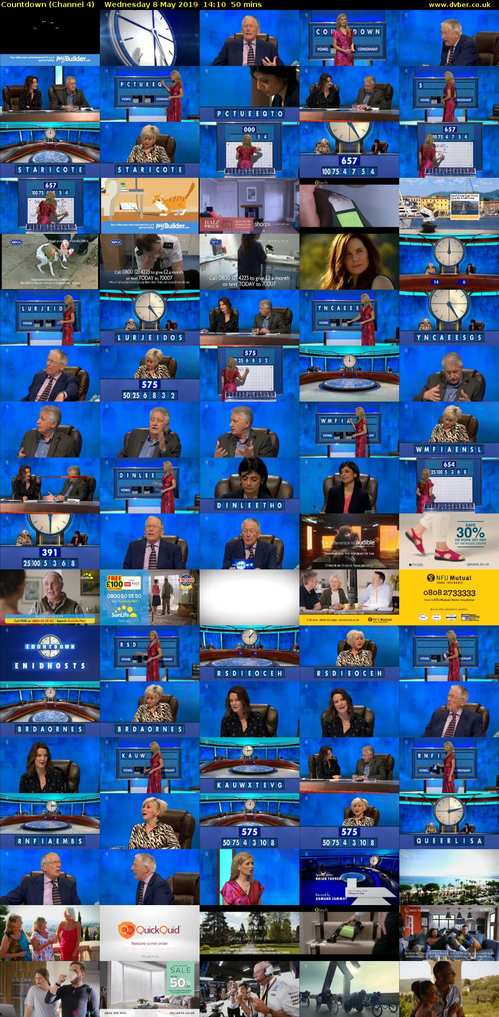 Countdown (Channel 4) Wednesday 8 May 2019 14:10 - 15:00