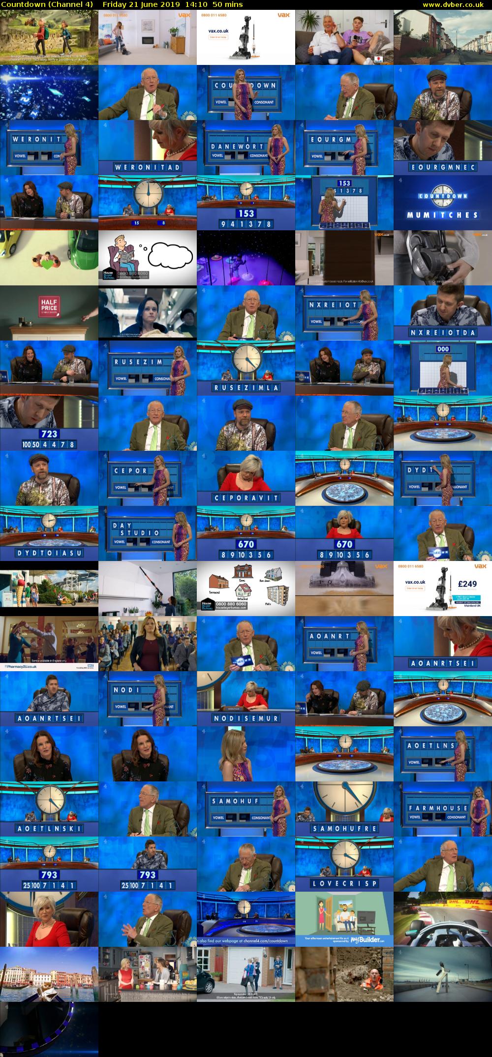 Countdown (Channel 4) Friday 21 June 2019 14:10 - 15:00
