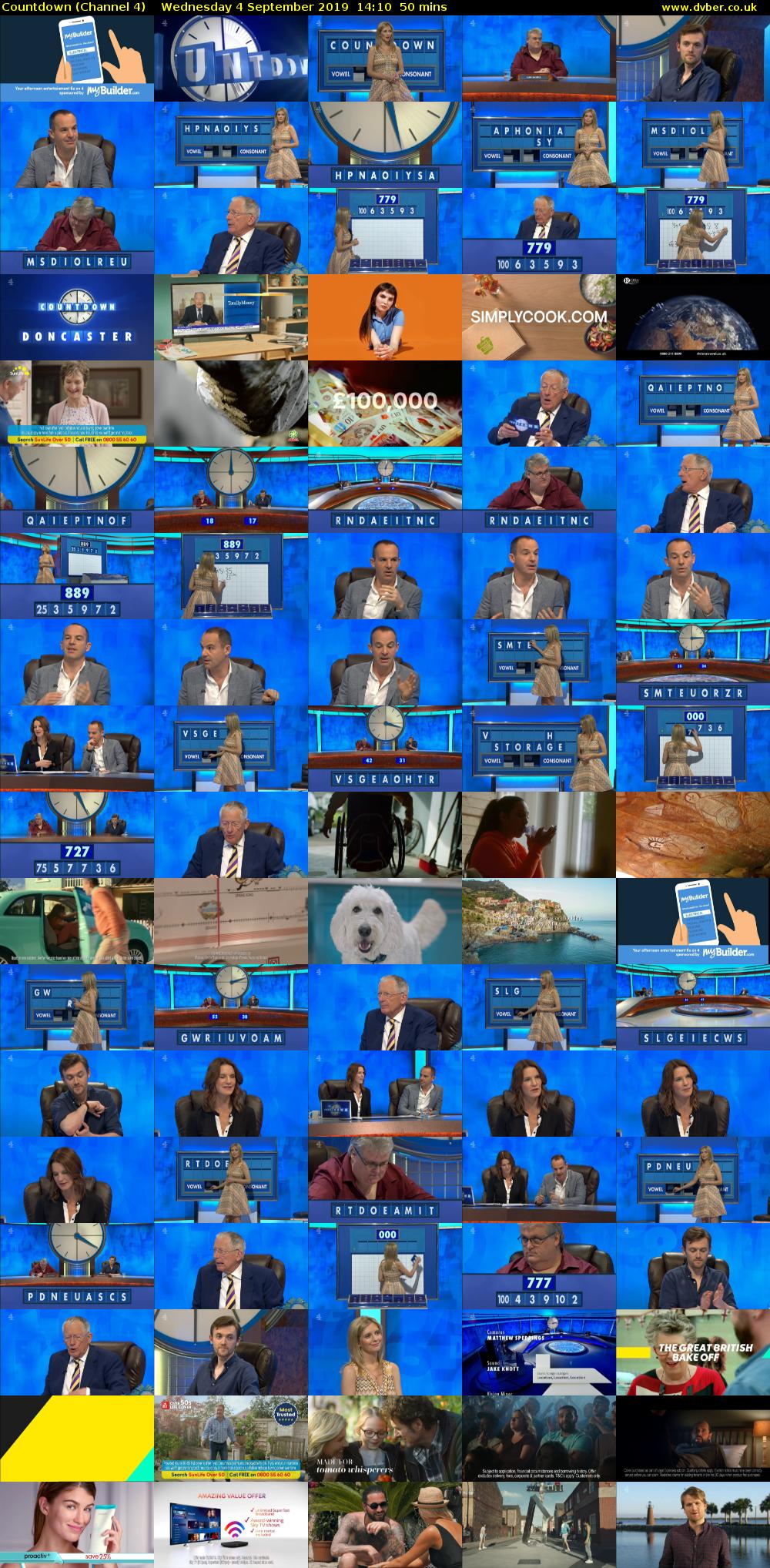 Countdown (Channel 4) Wednesday 4 September 2019 14:10 - 15:00