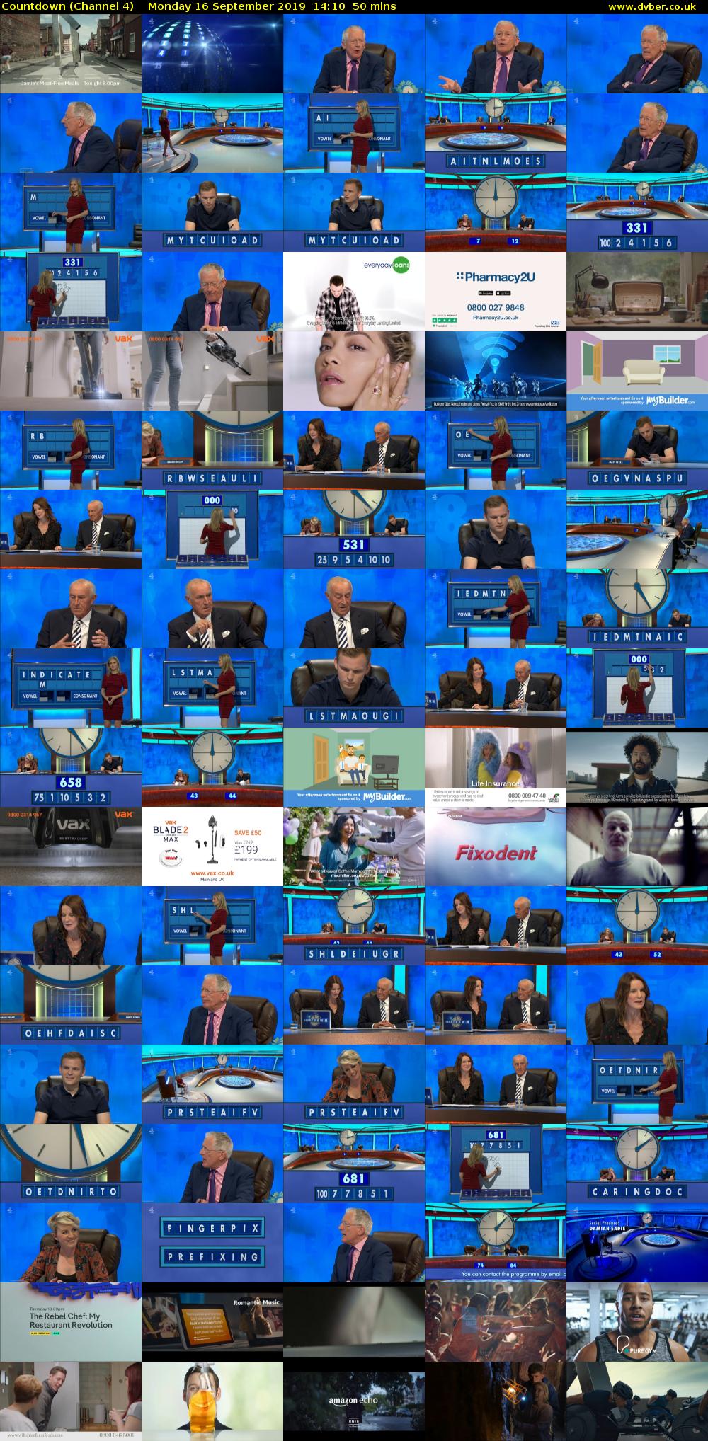 Countdown (Channel 4) Monday 16 September 2019 14:10 - 15:00