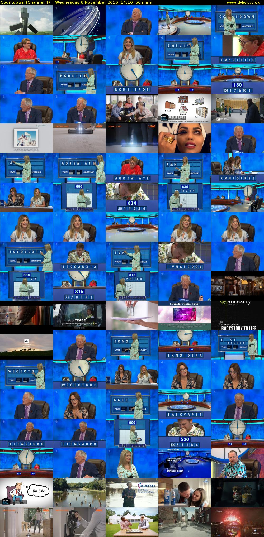 Countdown (Channel 4) Wednesday 6 November 2019 14:10 - 15:00