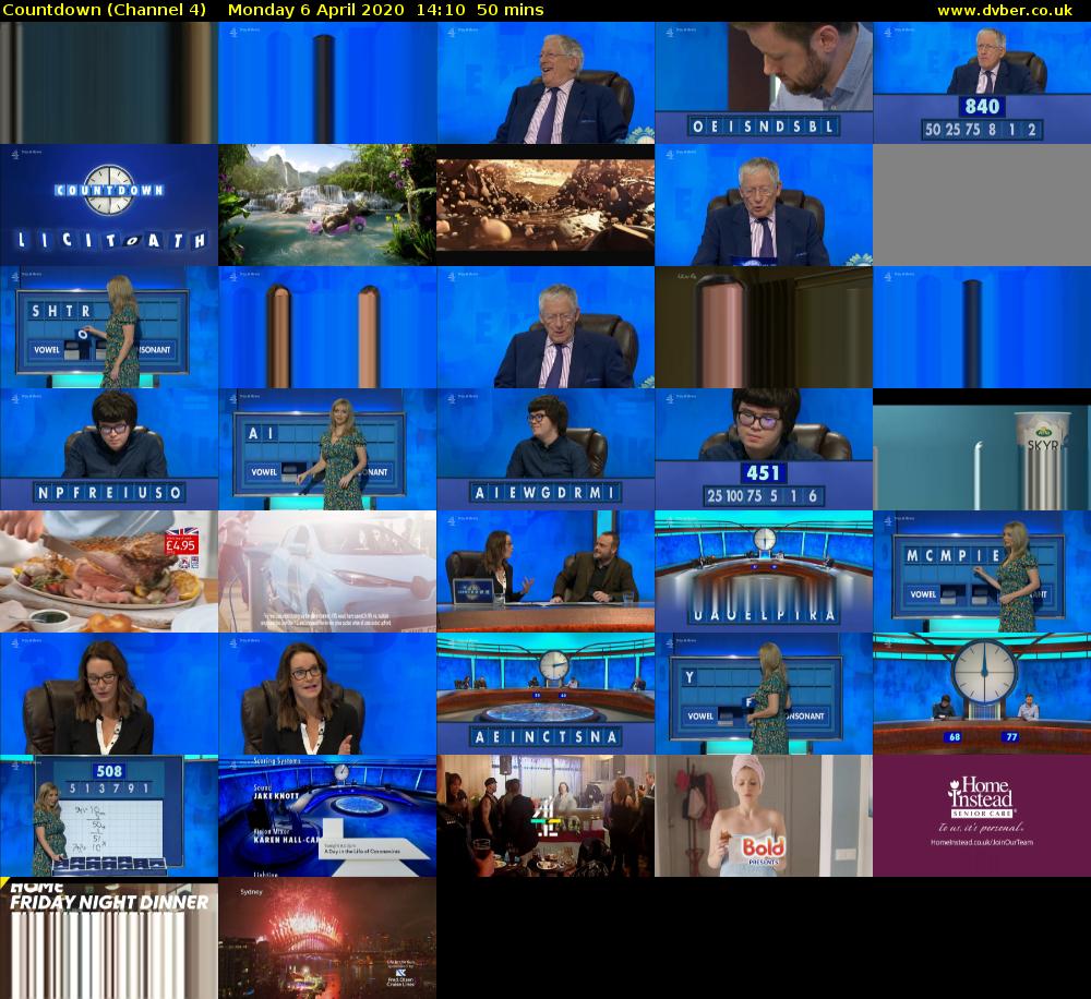 Countdown (Channel 4) Monday 6 April 2020 14:10 - 15:00
