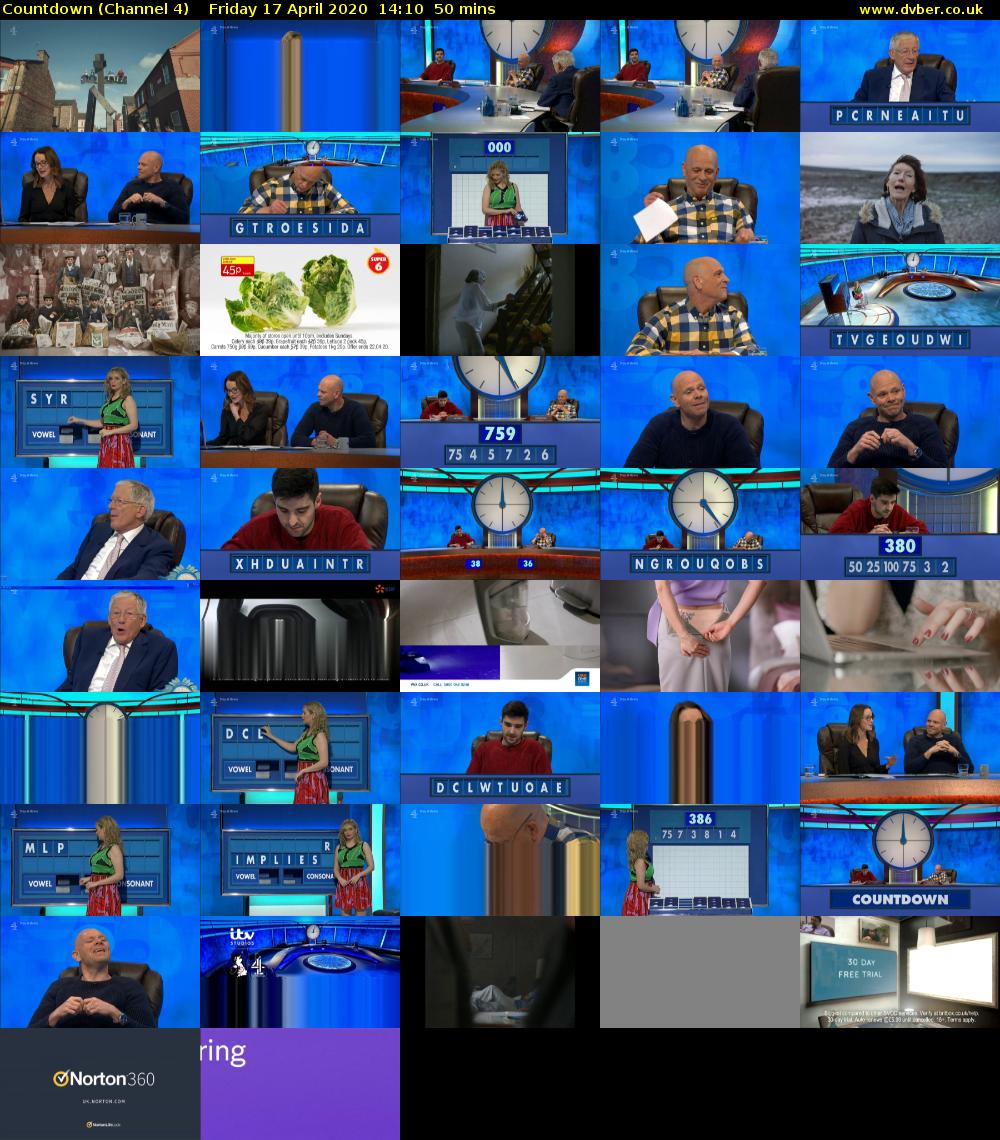 Countdown (Channel 4) Friday 17 April 2020 14:10 - 15:00