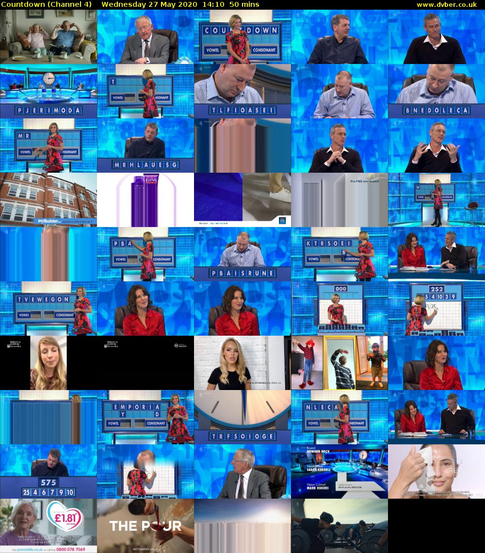 Countdown (Channel 4) Wednesday 27 May 2020 14:10 - 15:00