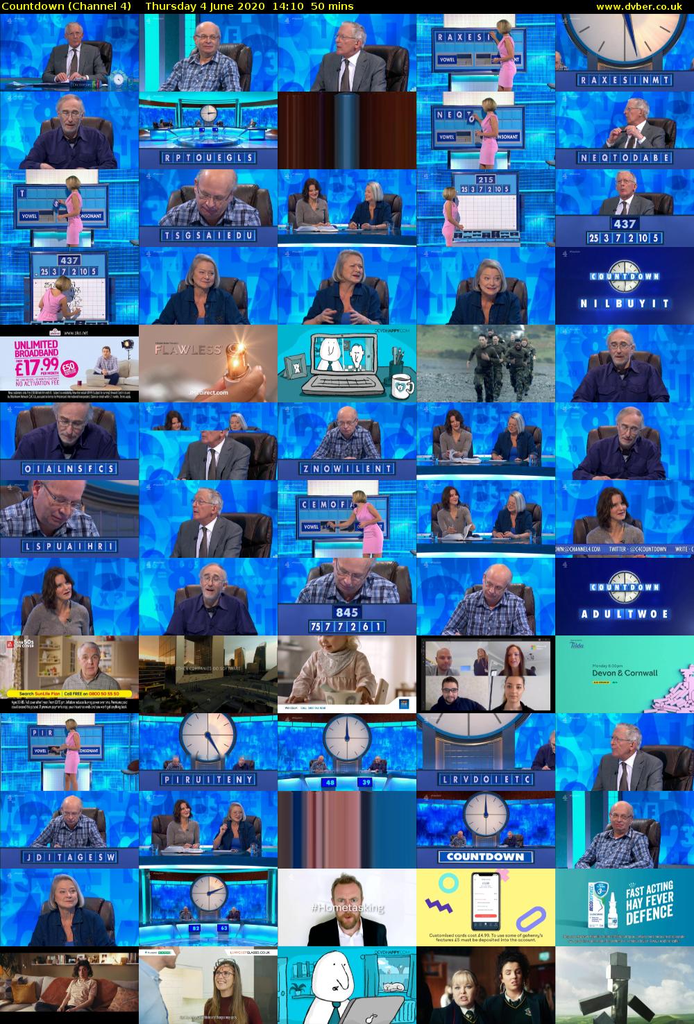 Countdown (Channel 4) Thursday 4 June 2020 14:10 - 15:00