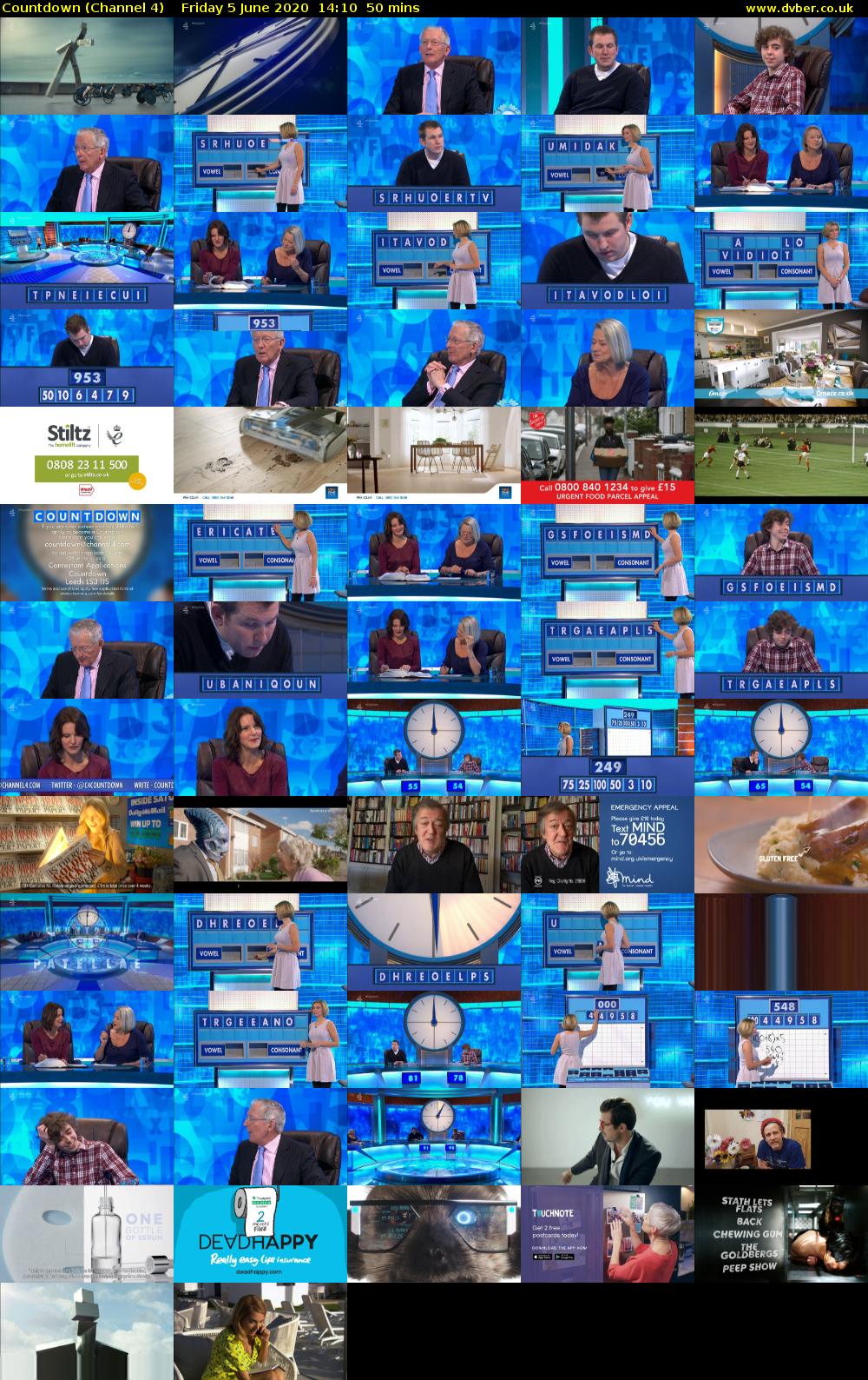 Countdown (Channel 4) Friday 5 June 2020 14:10 - 15:00