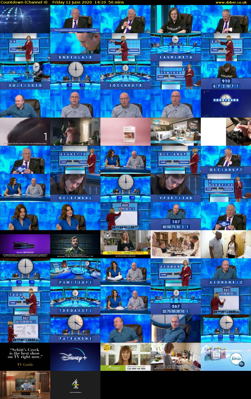 Countdown (Channel 4) Friday 12 June 2020 14:10 - 15:00
