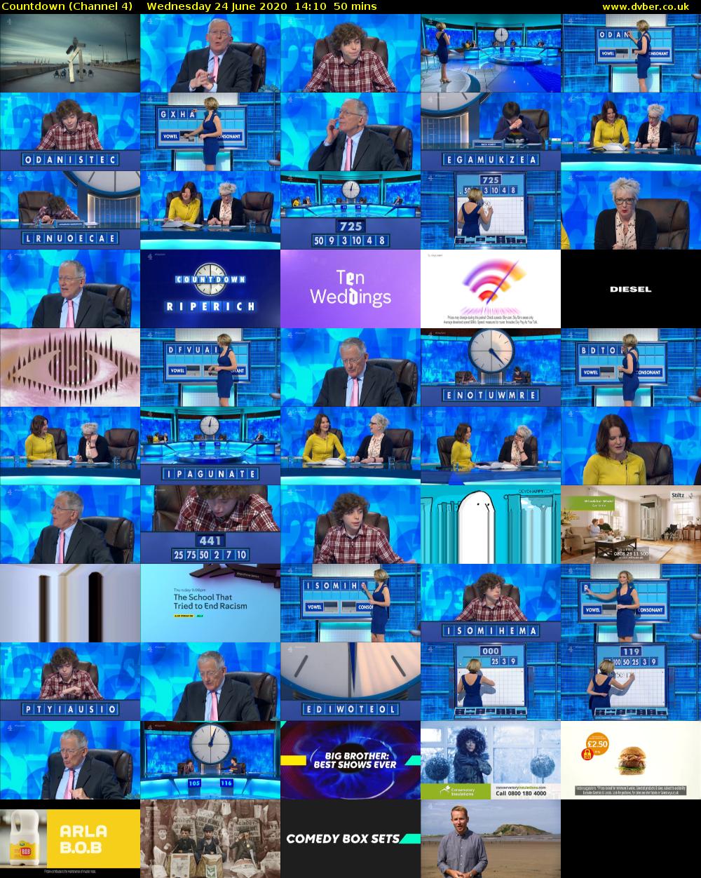Countdown (Channel 4) Wednesday 24 June 2020 14:10 - 15:00