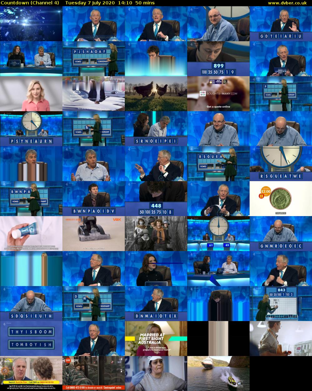 Countdown (Channel 4) Tuesday 7 July 2020 14:10 - 15:00