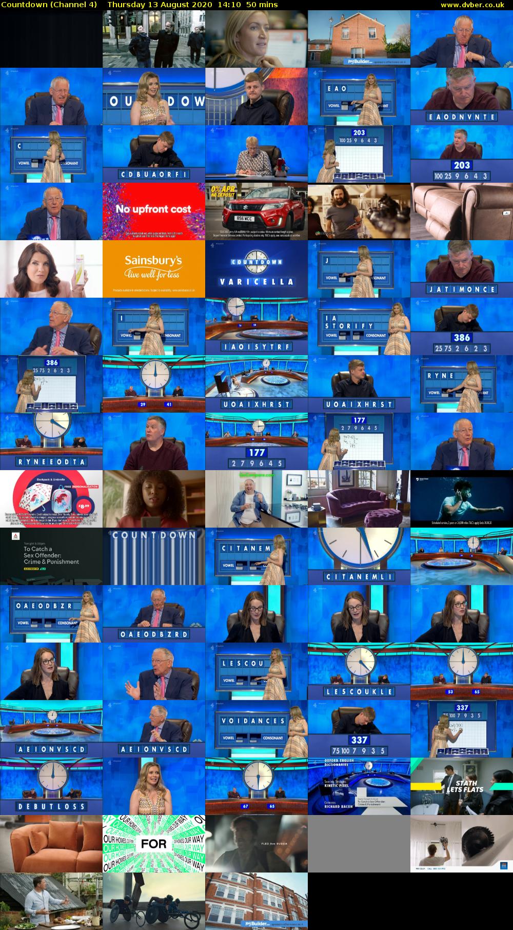 Countdown (Channel 4) Thursday 13 August 2020 14:10 - 15:00