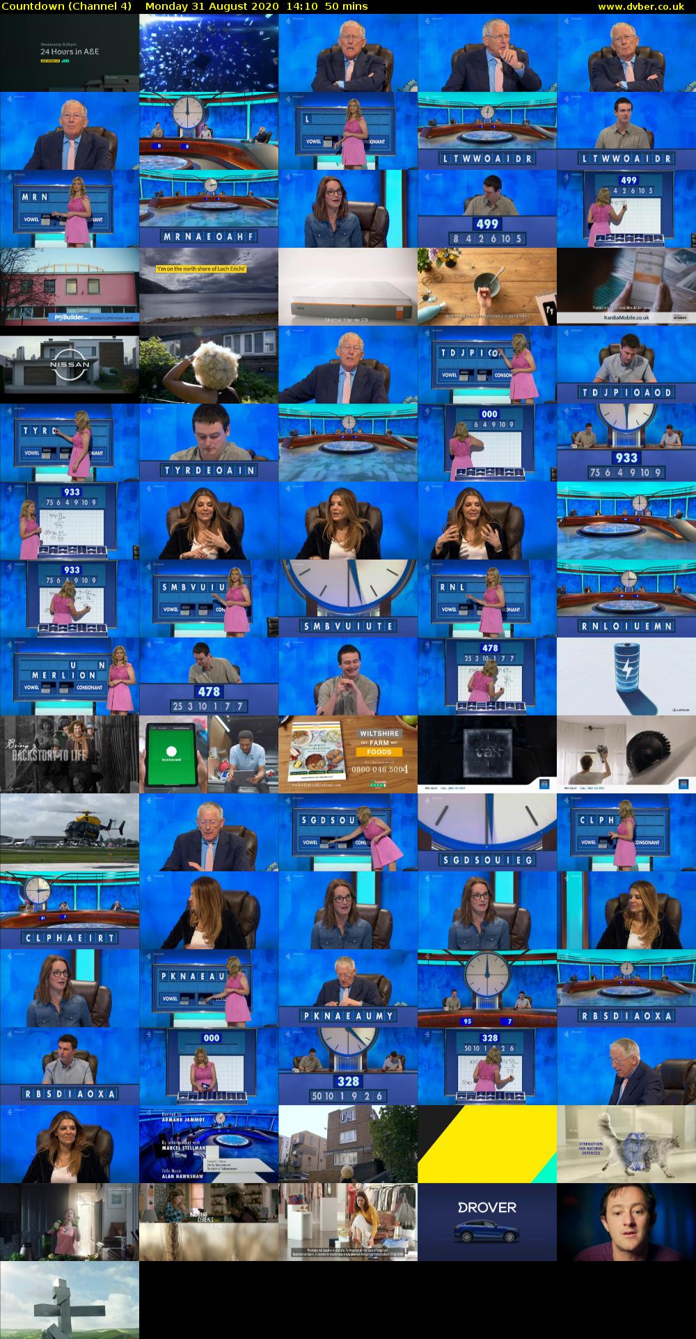 Countdown (Channel 4) Monday 31 August 2020 14:10 - 15:00