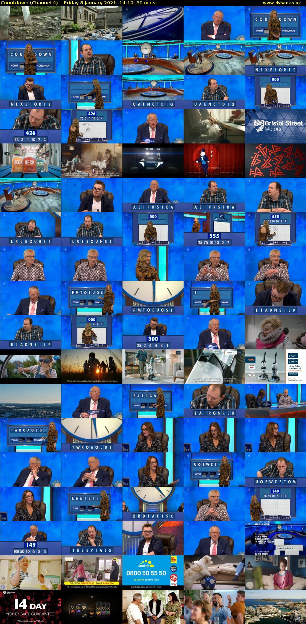 Countdown (Channel 4) Friday 8 January 2021 14:10 - 15:00
