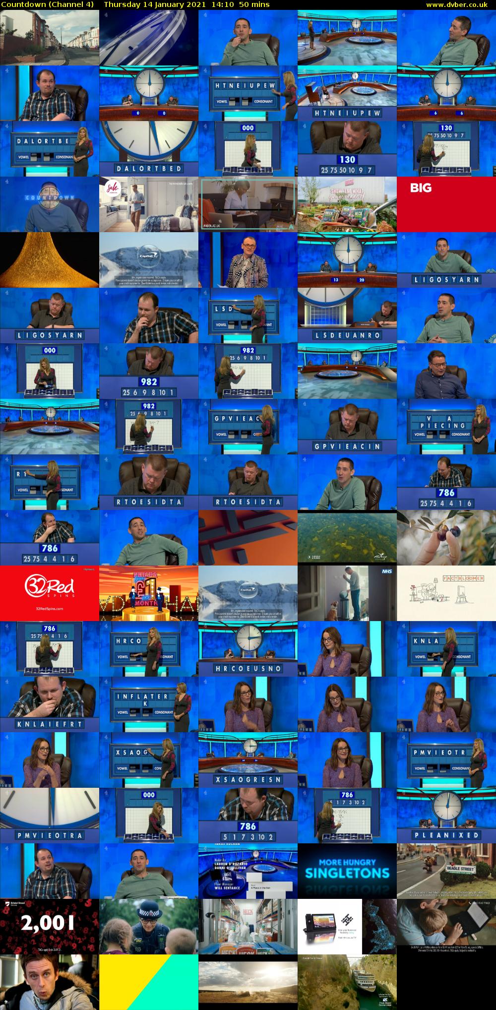 Countdown (Channel 4) Thursday 14 January 2021 14:10 - 15:00