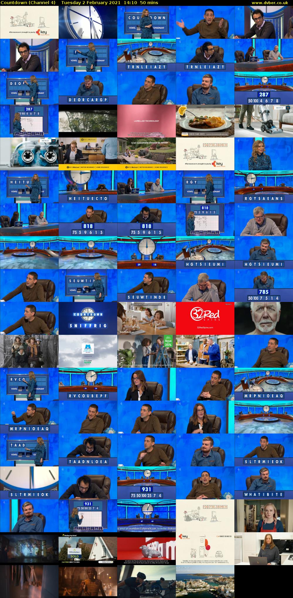 Countdown (Channel 4) Tuesday 2 February 2021 14:10 - 15:00