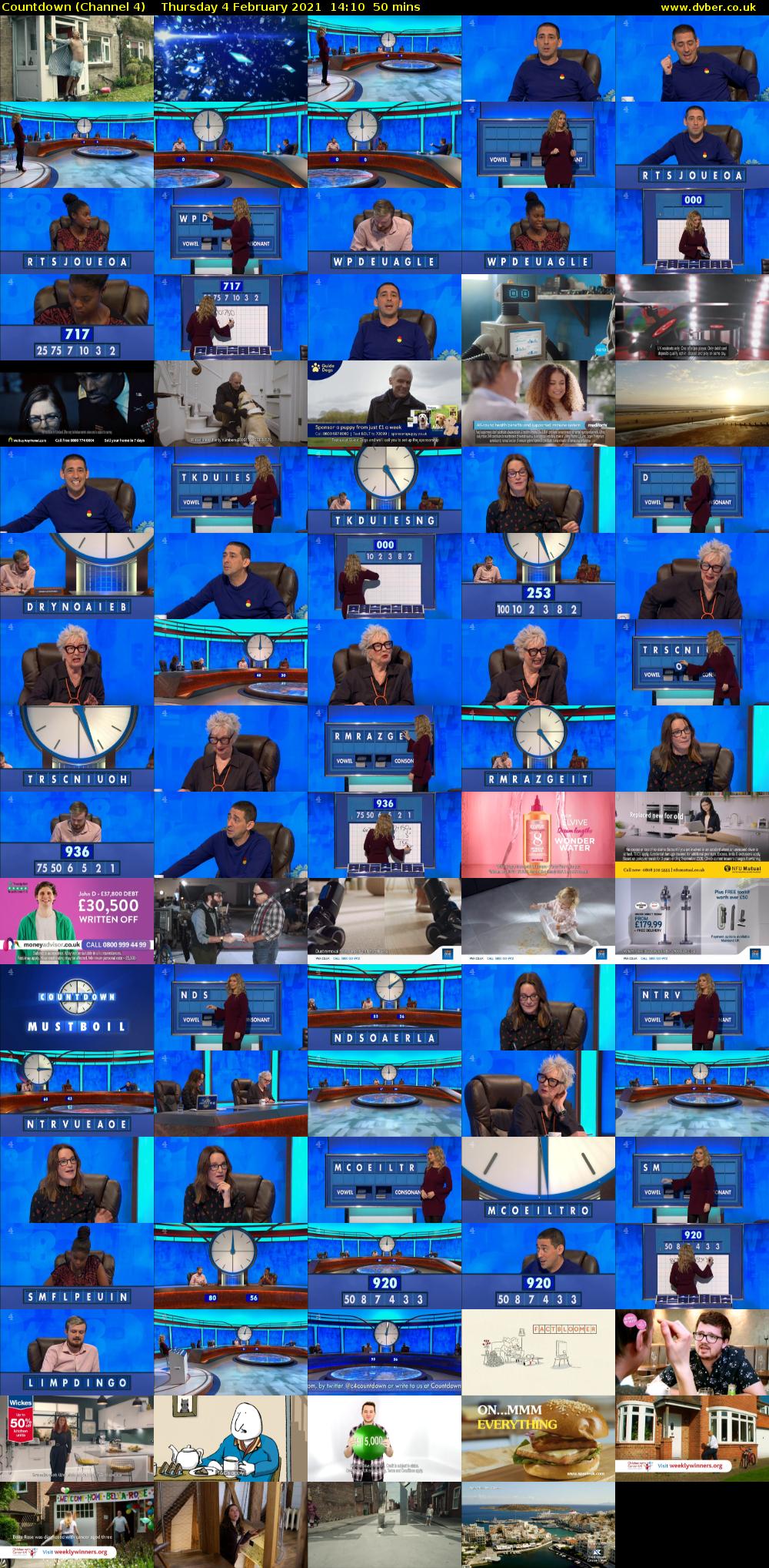 Countdown (Channel 4) Thursday 4 February 2021 14:10 - 15:00