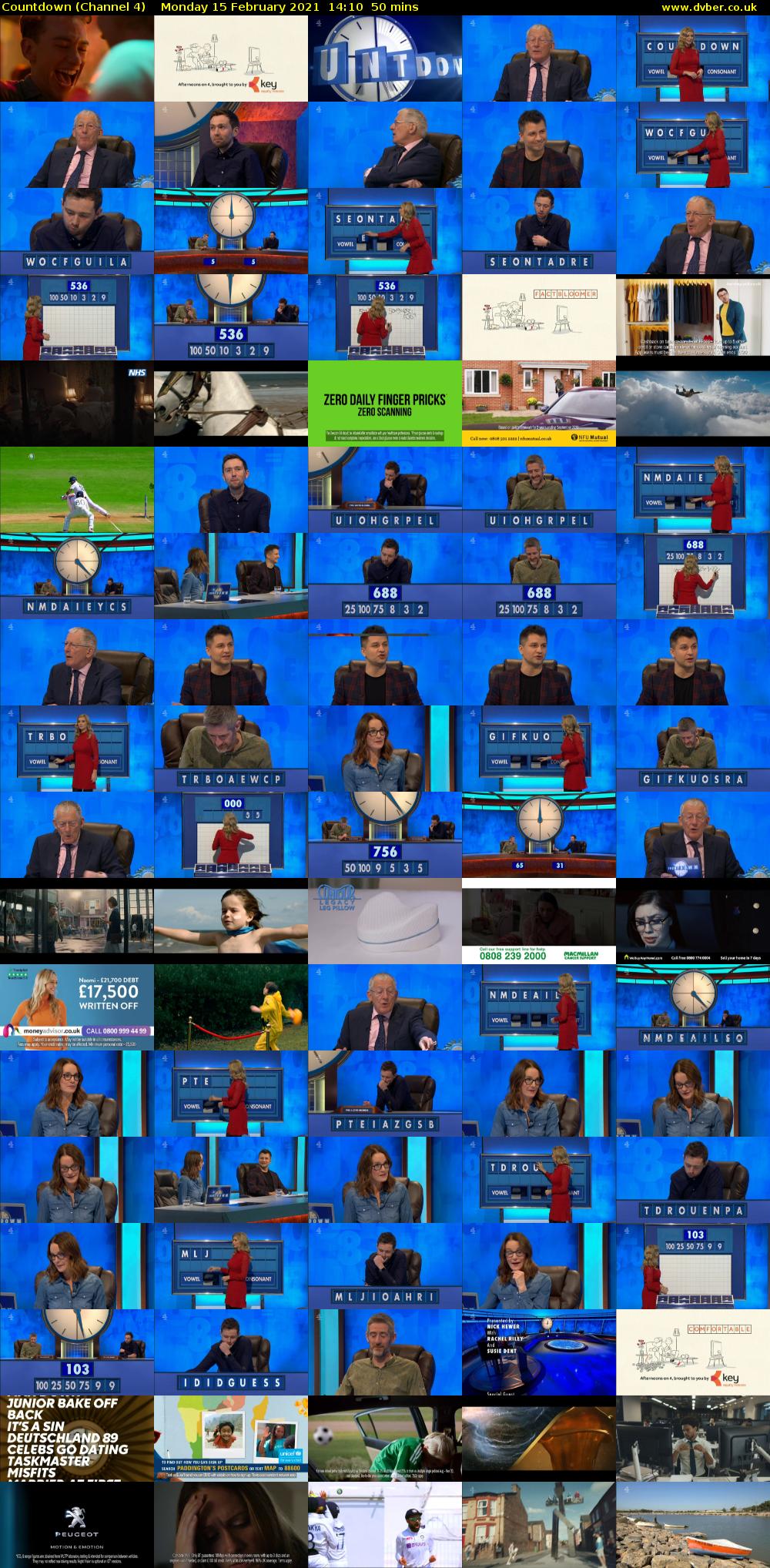 Countdown (Channel 4) Monday 15 February 2021 14:10 - 15:00