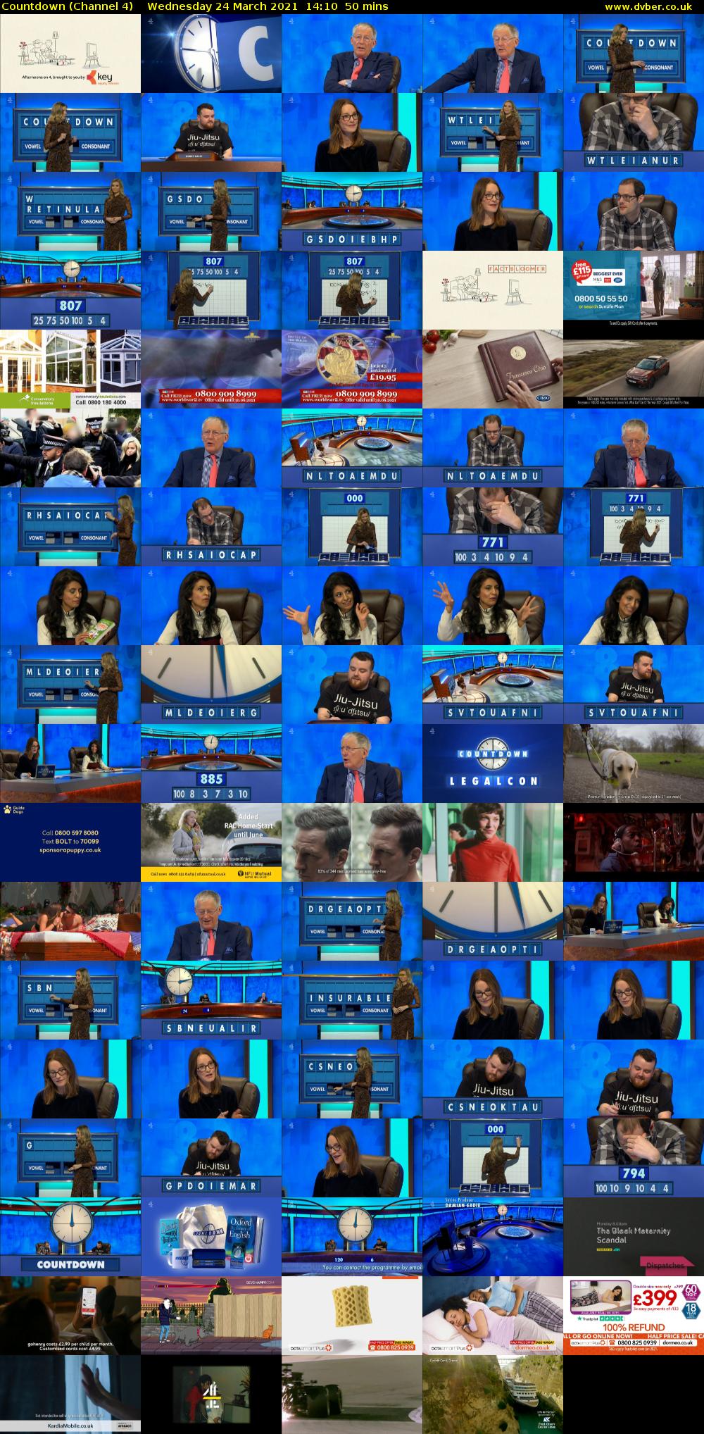 Countdown (Channel 4) Wednesday 24 March 2021 14:10 - 15:00