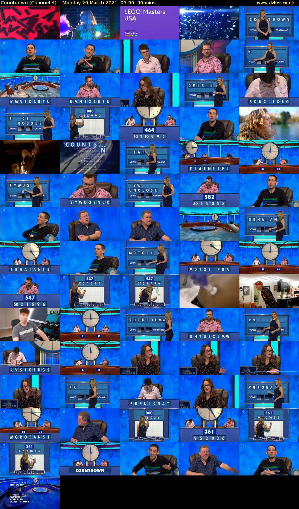 Countdown (Channel 4) Monday 29 March 2021 05:50 - 06:30