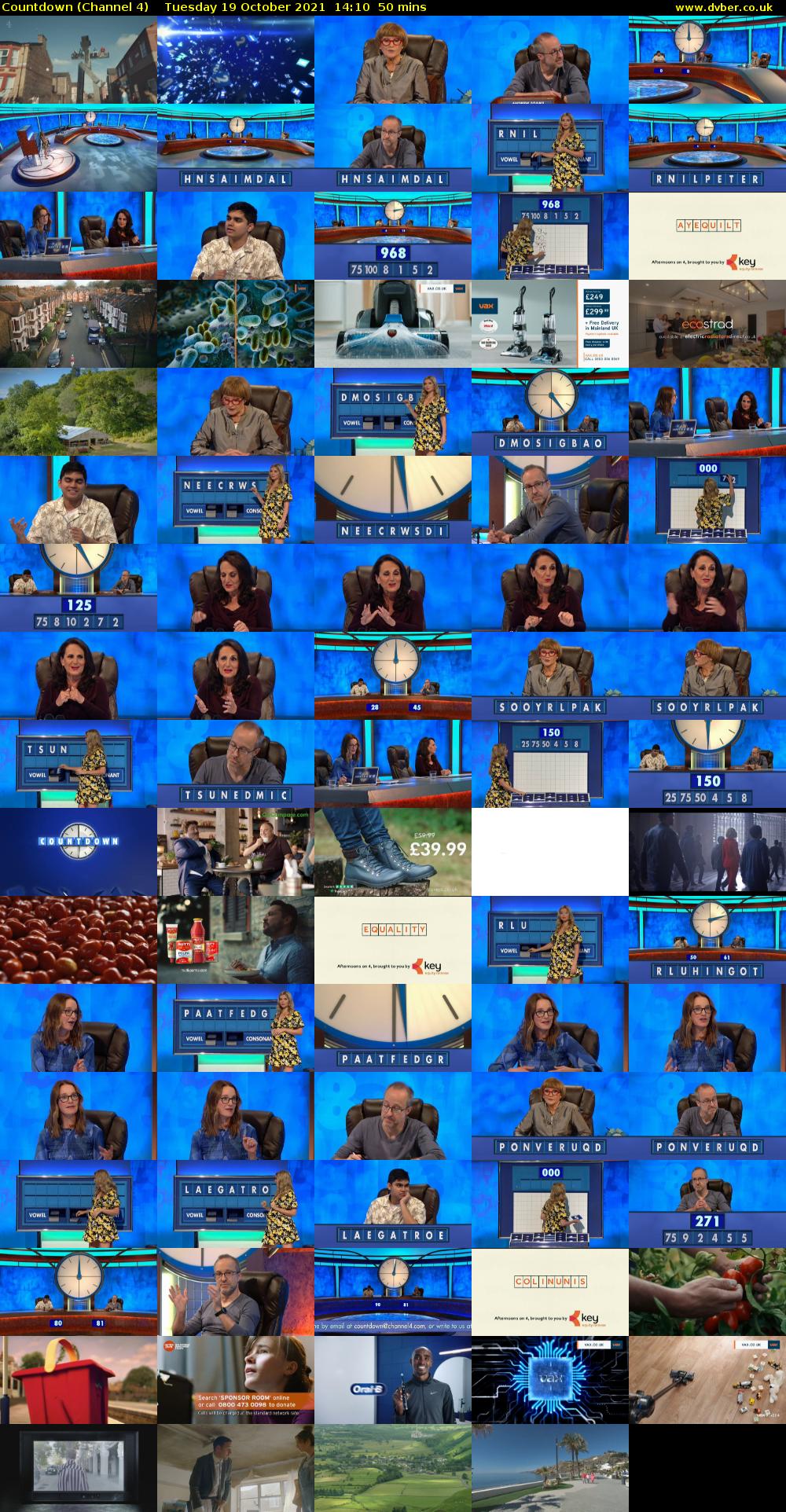 Countdown (Channel 4) Tuesday 19 October 2021 14:10 - 15:00