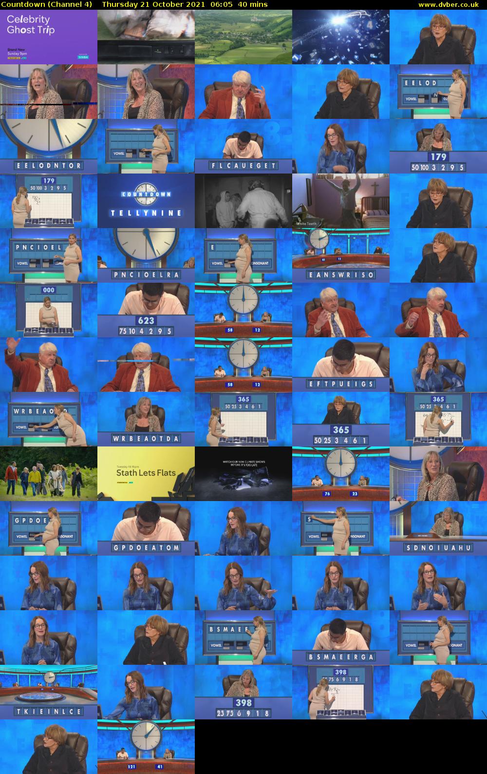 Countdown (Channel 4) Thursday 21 October 2021 06:05 - 06:45