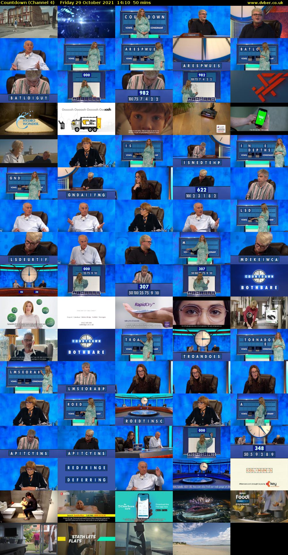 Countdown (Channel 4) Friday 29 October 2021 14:10 - 15:00