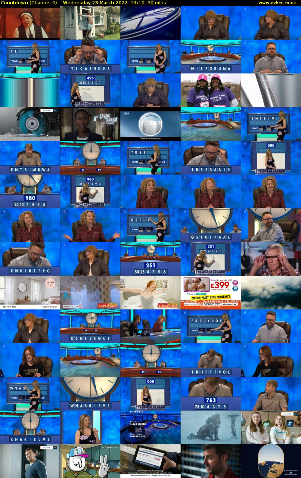 Countdown (Channel 4) Wednesday 23 March 2022 14:10 - 15:00