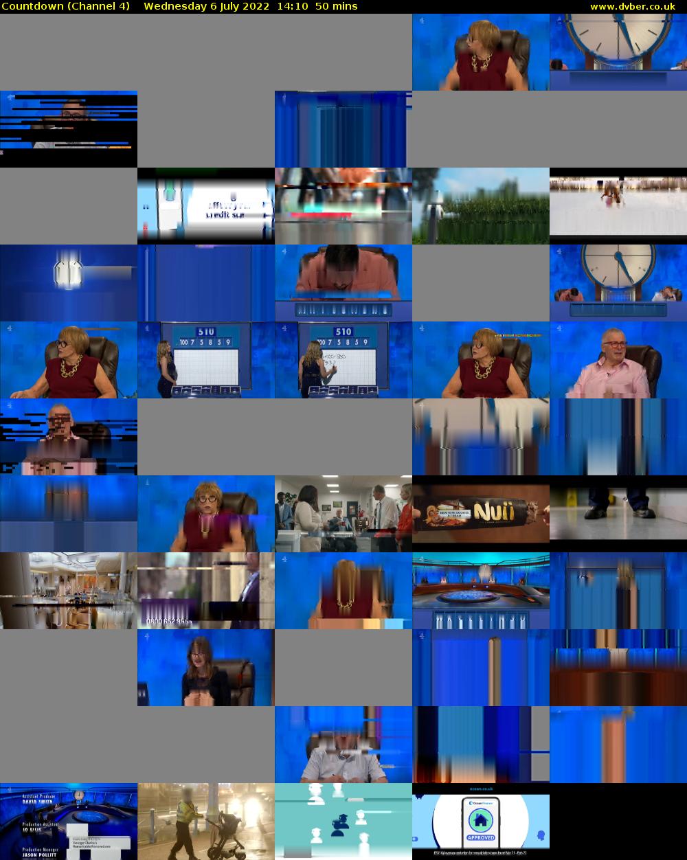 Countdown (Channel 4) Wednesday 6 July 2022 14:10 - 15:00