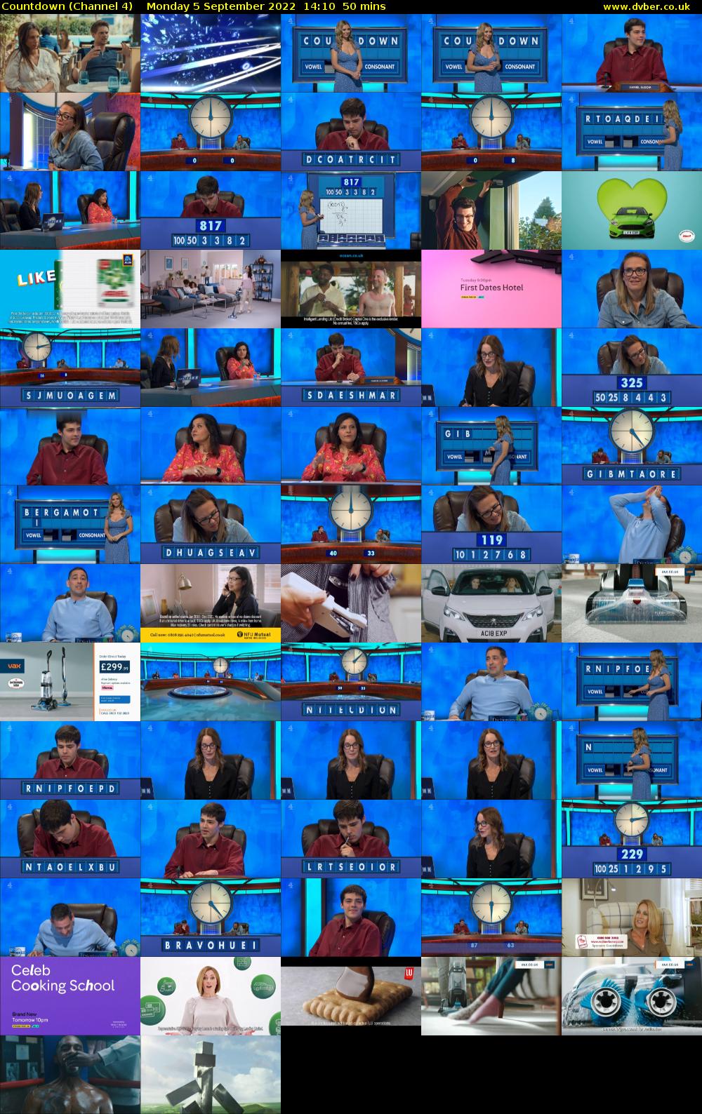 Countdown (Channel 4) Monday 5 September 2022 14:10 - 15:00