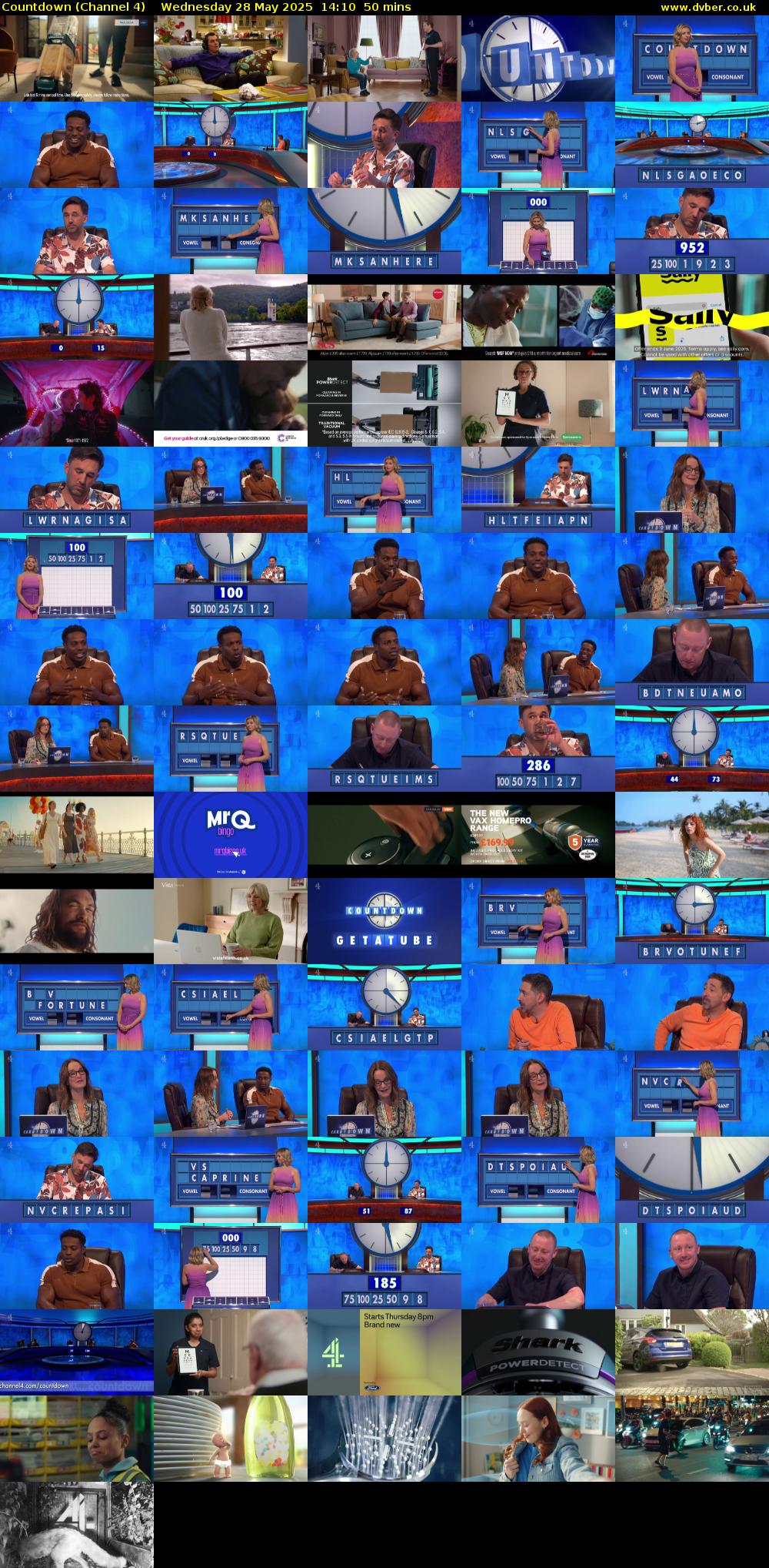 Countdown (Channel 4) Wednesday 28 May 2025 14:10 - 15:00