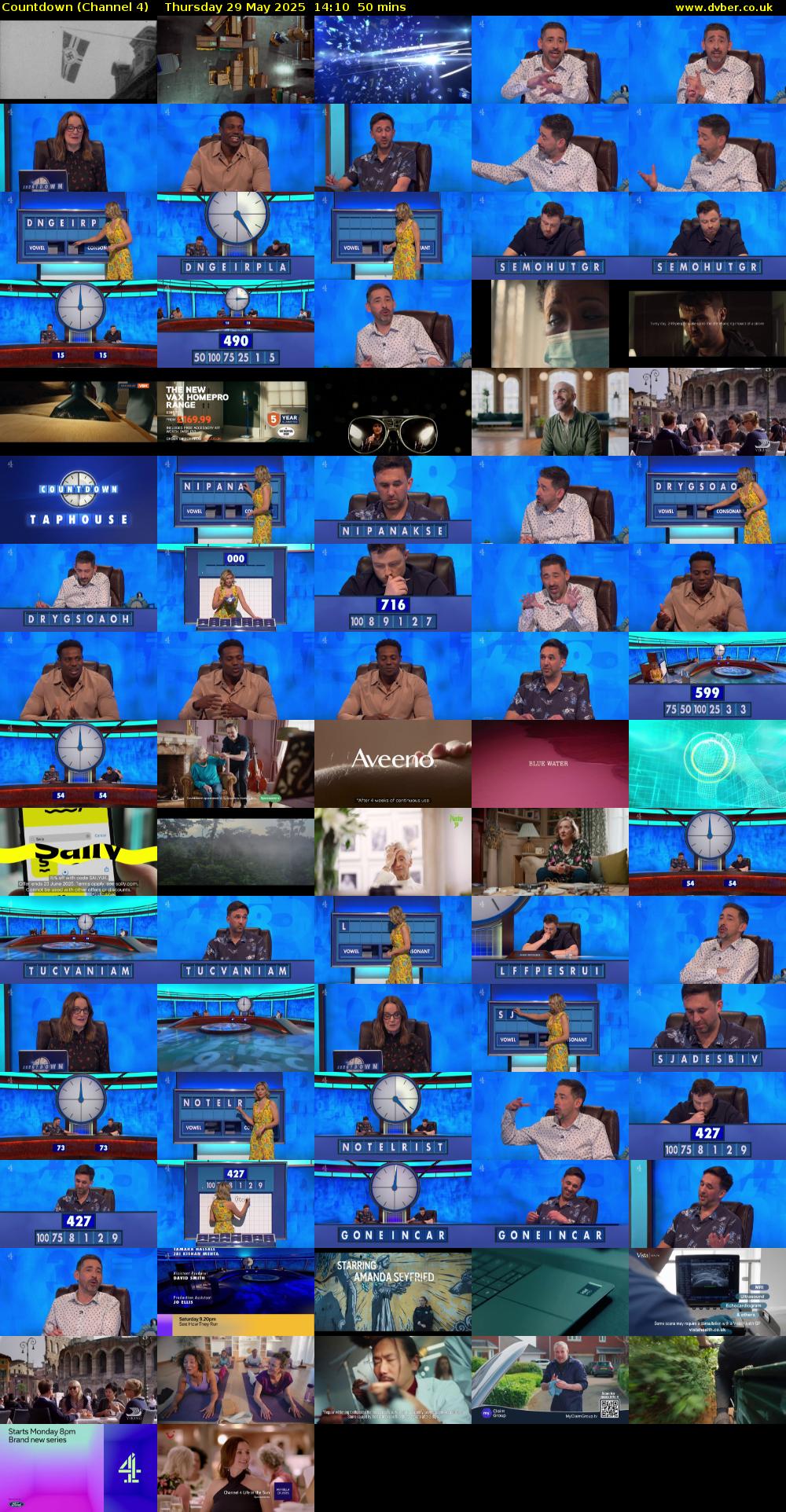 Countdown (Channel 4) Thursday 29 May 2025 14:10 - 15:00