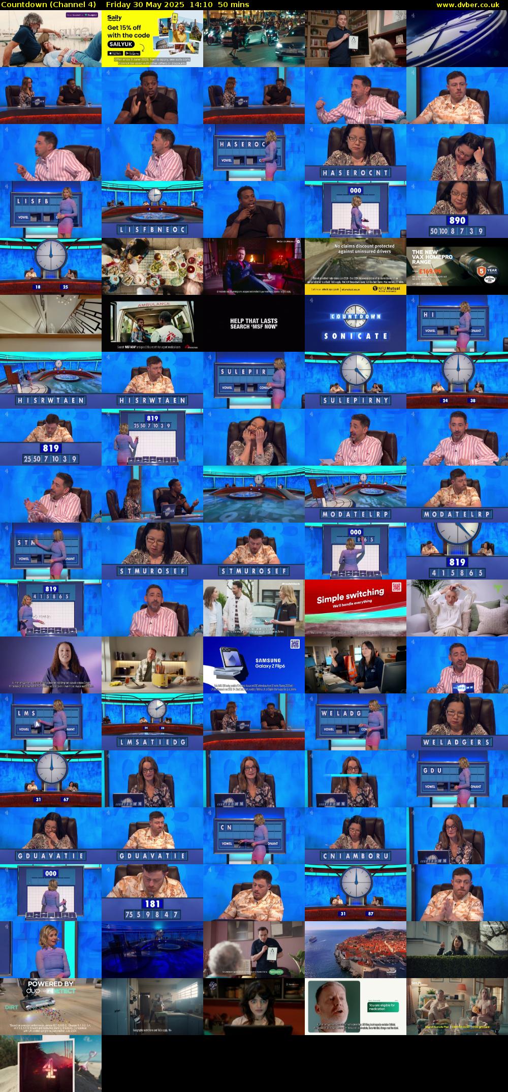 Countdown (Channel 4) Friday 30 May 2025 14:10 - 15:00