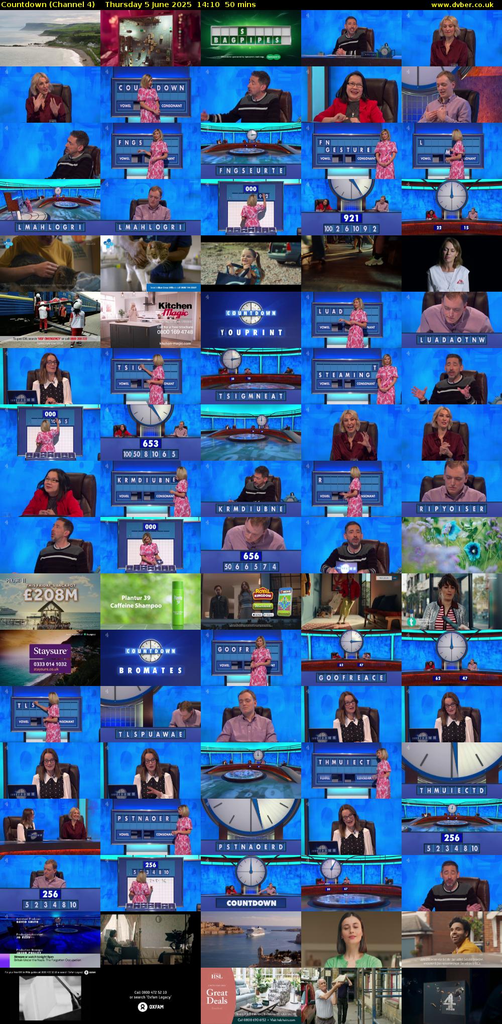 Countdown (Channel 4) Thursday 5 June 2025 14:10 - 15:00