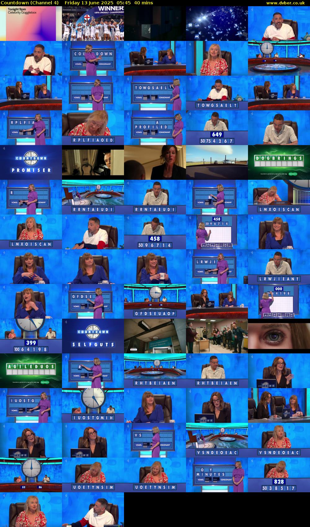 Countdown (Channel 4) Friday 13 June 2025 05:45 - 06:25