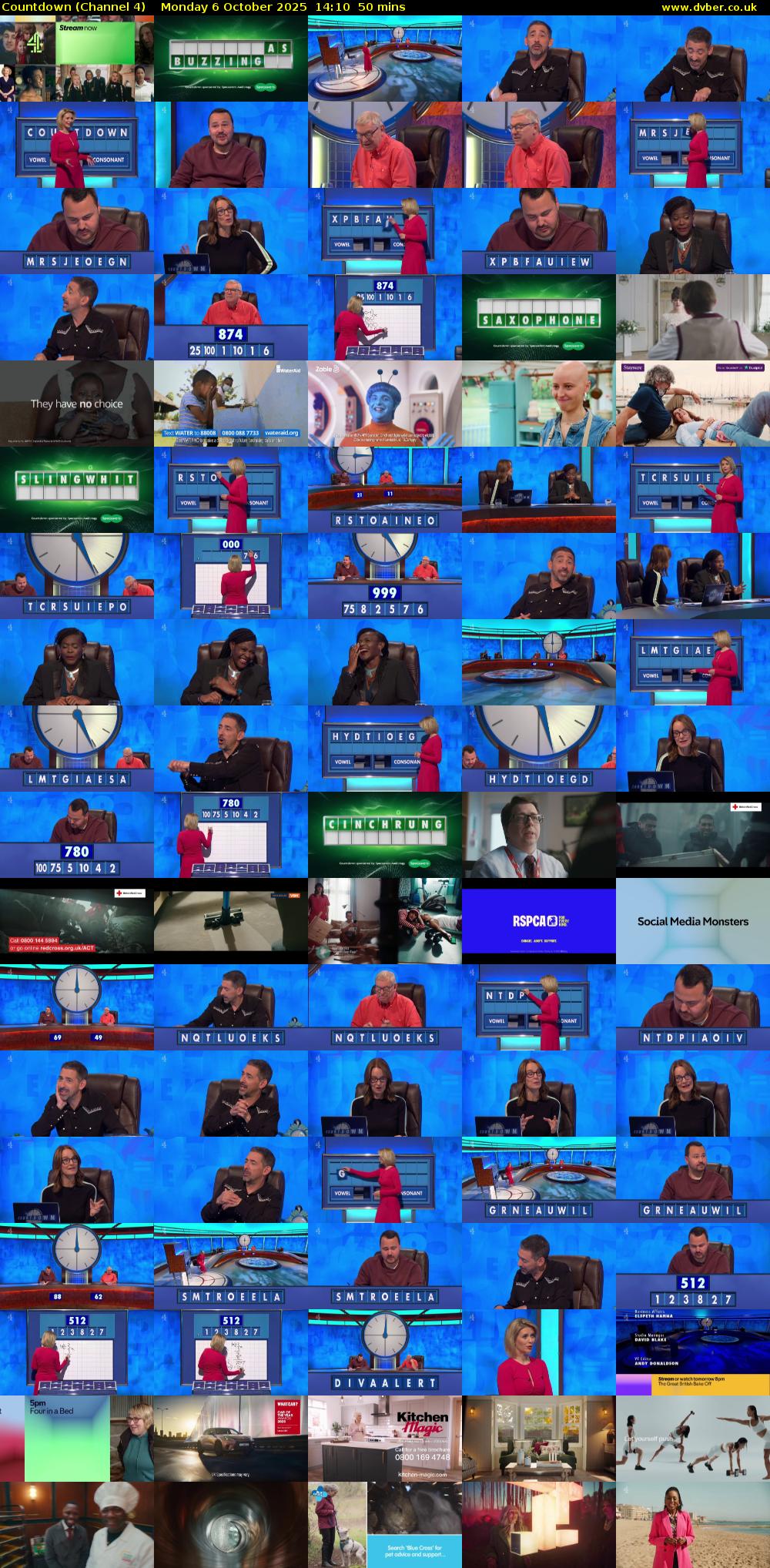 Countdown (Channel 4) Monday 6 October 2025 14:10 - 15:00