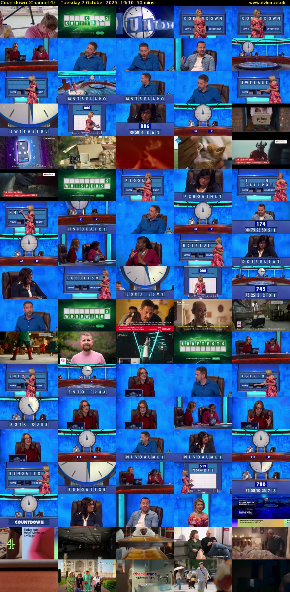 Countdown (Channel 4) Tuesday 7 October 2025 14:10 - 15:00