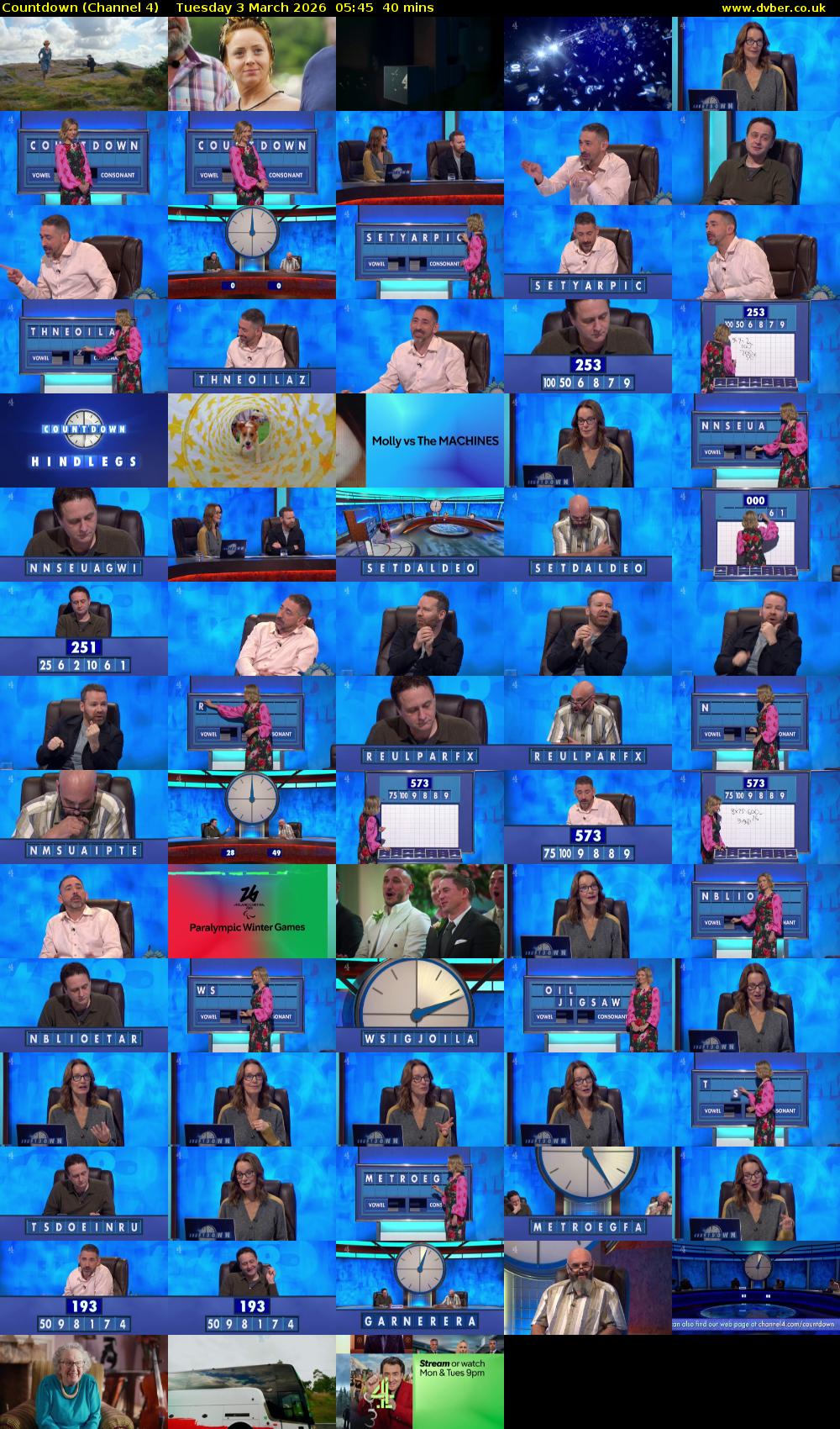 Countdown (Channel 4) Tuesday 3 March 2026 05:45 - 06:25