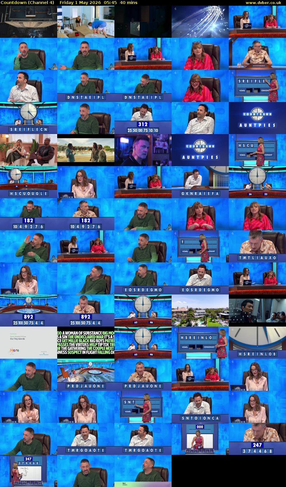 Countdown (Channel 4) Friday 1 May 2026 05:45 - 06:25