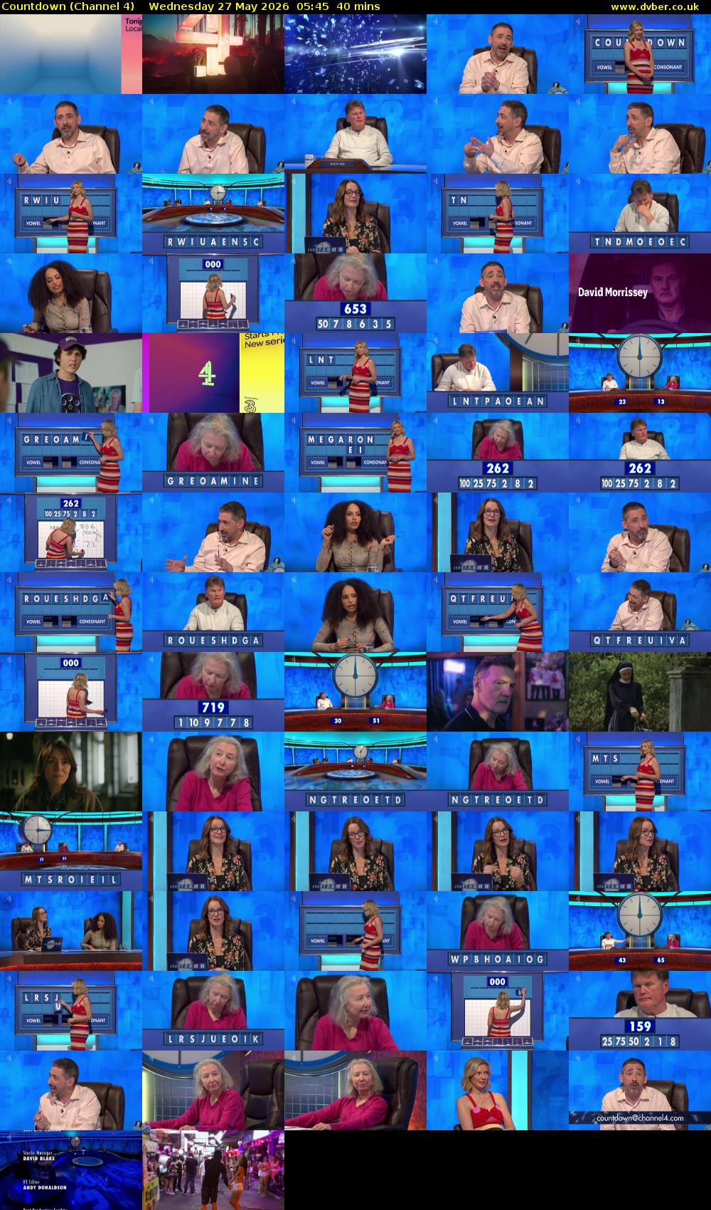 Countdown (Channel 4) Wednesday 27 May 2026 05:45 - 06:25