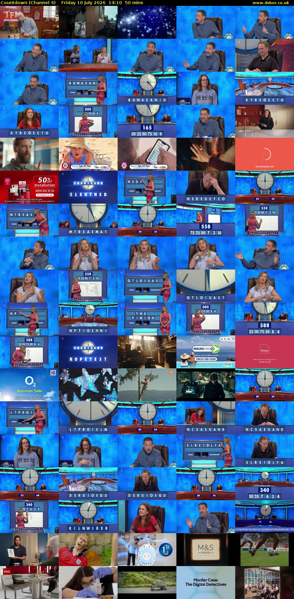 Countdown (Channel 4) Friday 10 July 2026 14:10 - 15:00